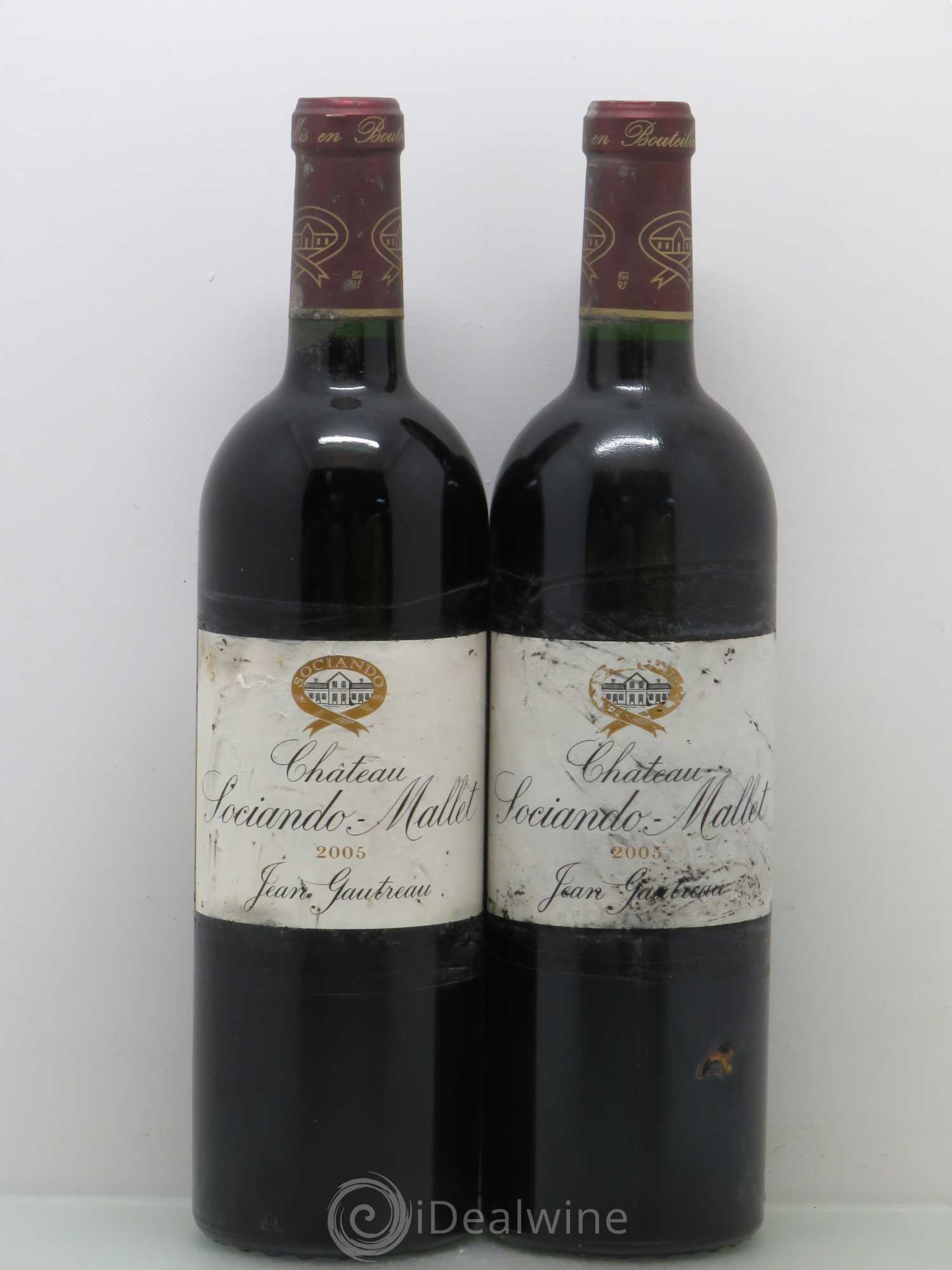 Château Sociando Mallet 2005 - Lot de 2 bouteilles - 0