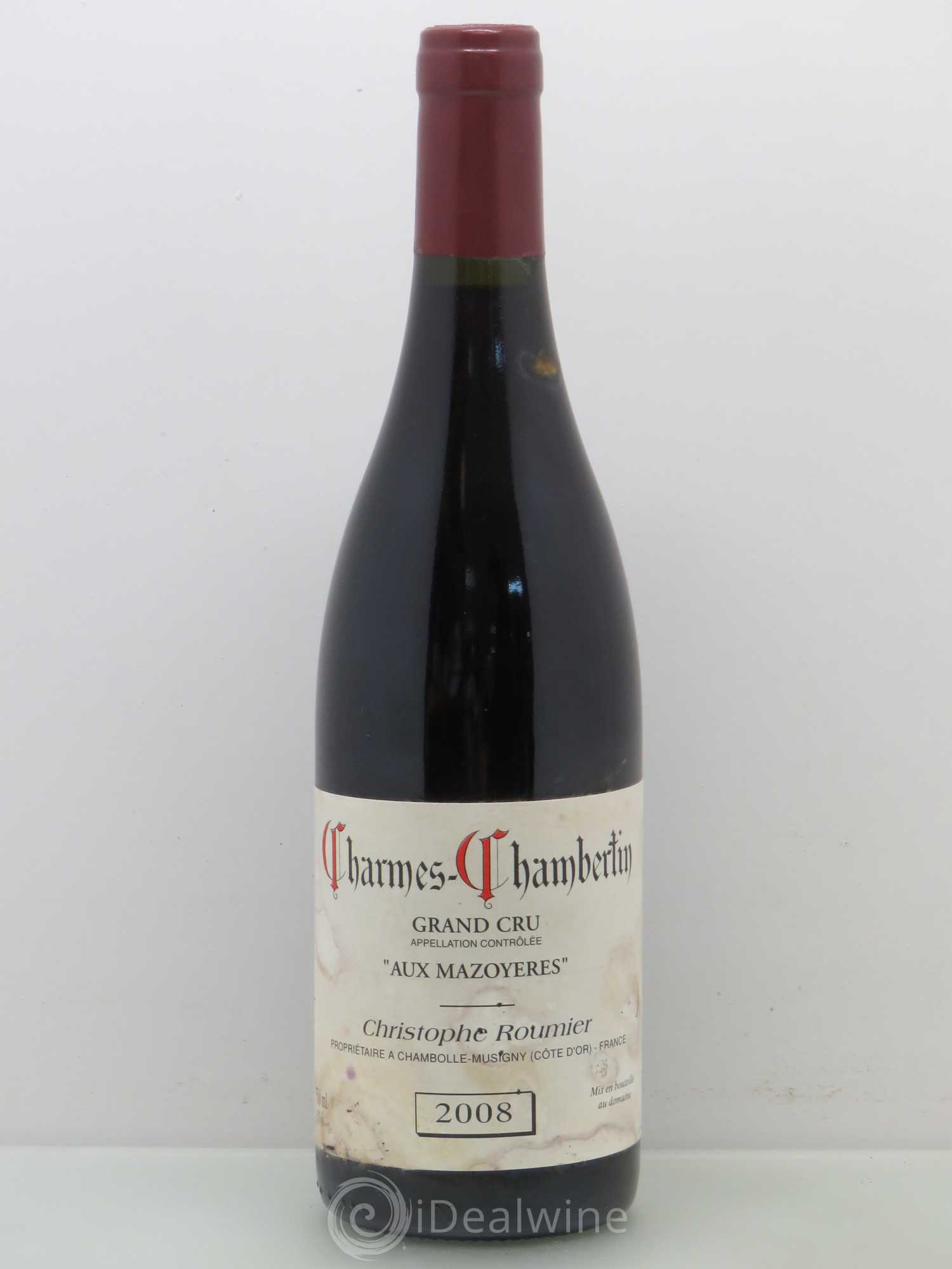 Charmes-Chambertin Grand Cru Aux Mazoyeres Christophe Roumier 2008 - Lot de 1 bouteille - 0