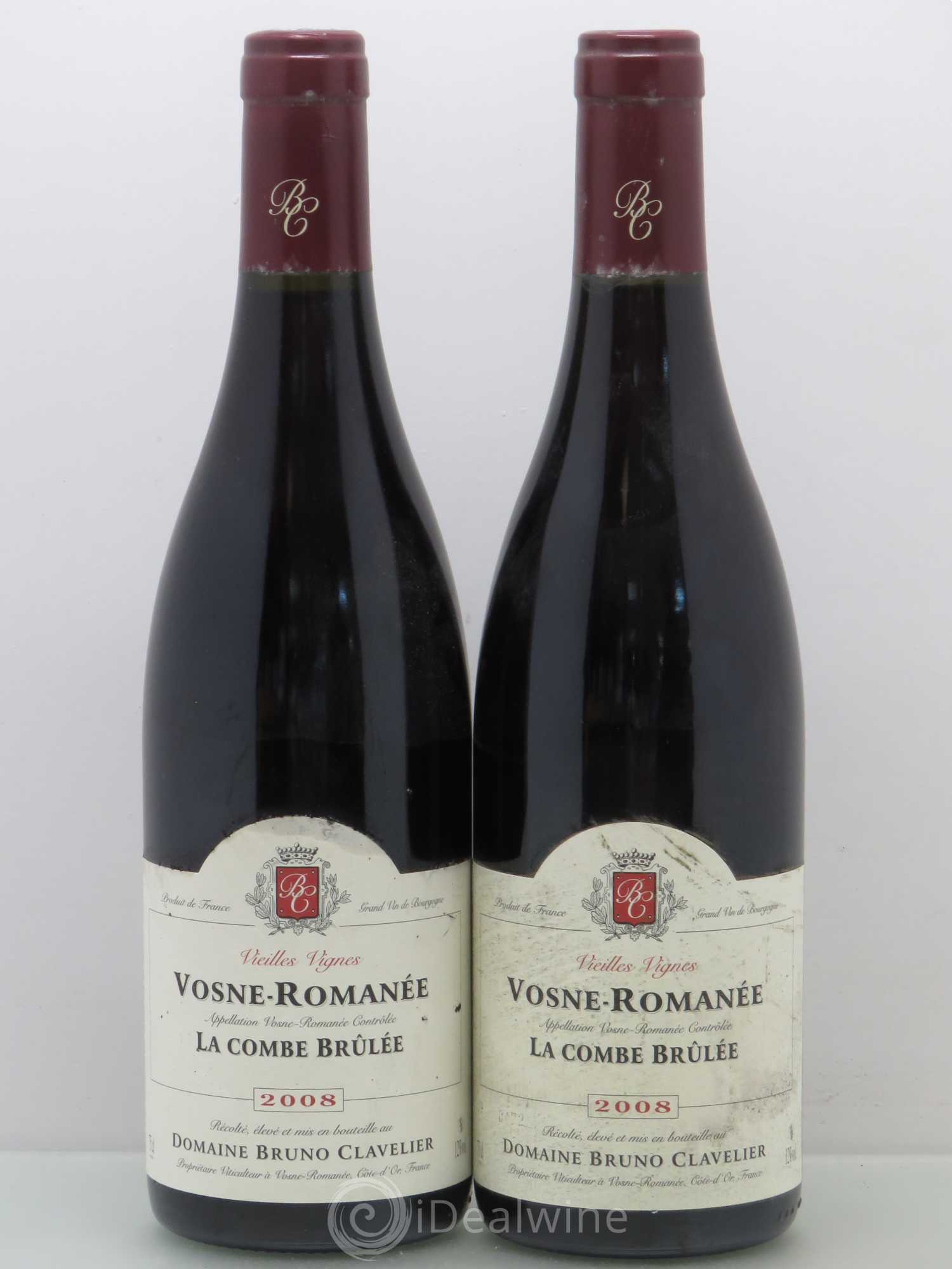 Vosne-Romanée La Combe Brûlée - Clavelier. Vieilles vignes 2008 - Posten von 2 Flaschen - 0