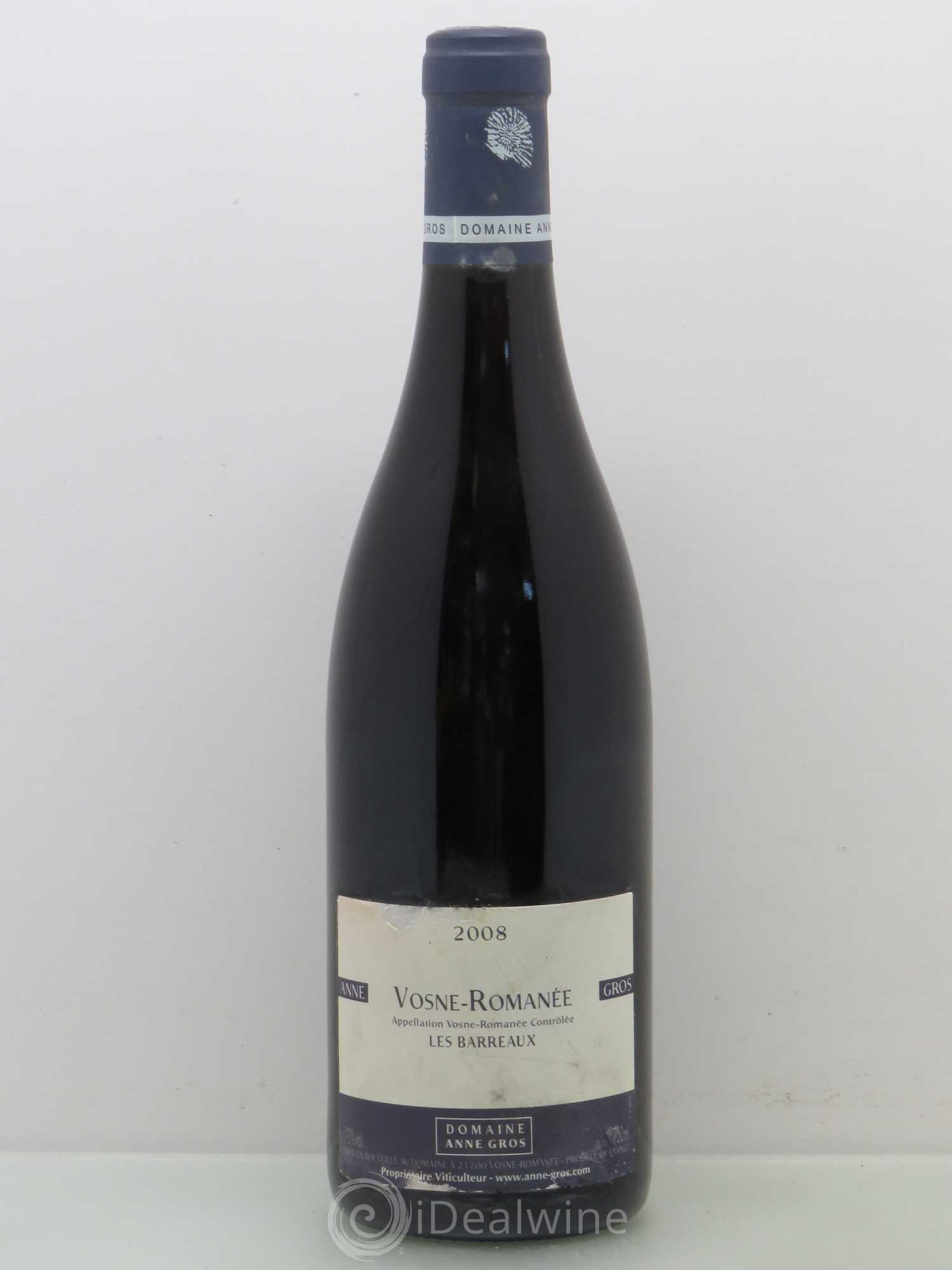 Vosne-Romanée Les Barreaux Anne Gros 2008 - Lot de 1 bouteille - 0