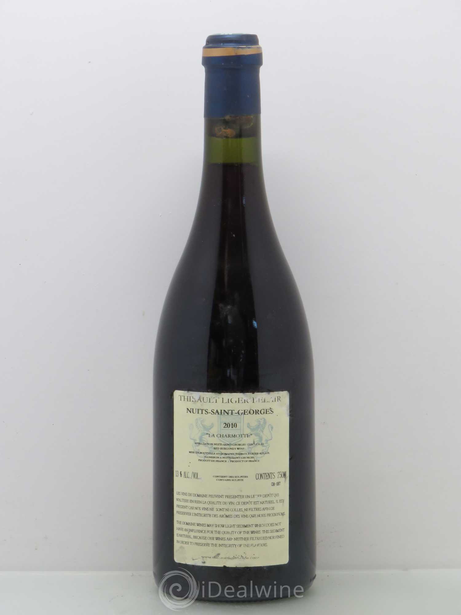 Nuits-Saint-Georges La Charmotte Thibault Liger Belair 2010 - Posten von 1 Flasche - 1
