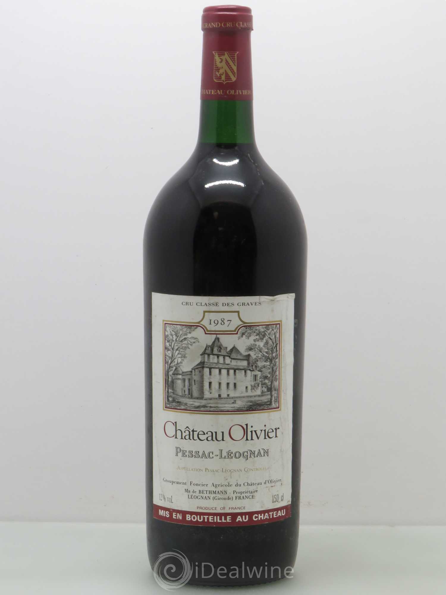 Château Olivier Cru Classé de Graves 1987 - Lot de 1 magnum - 0