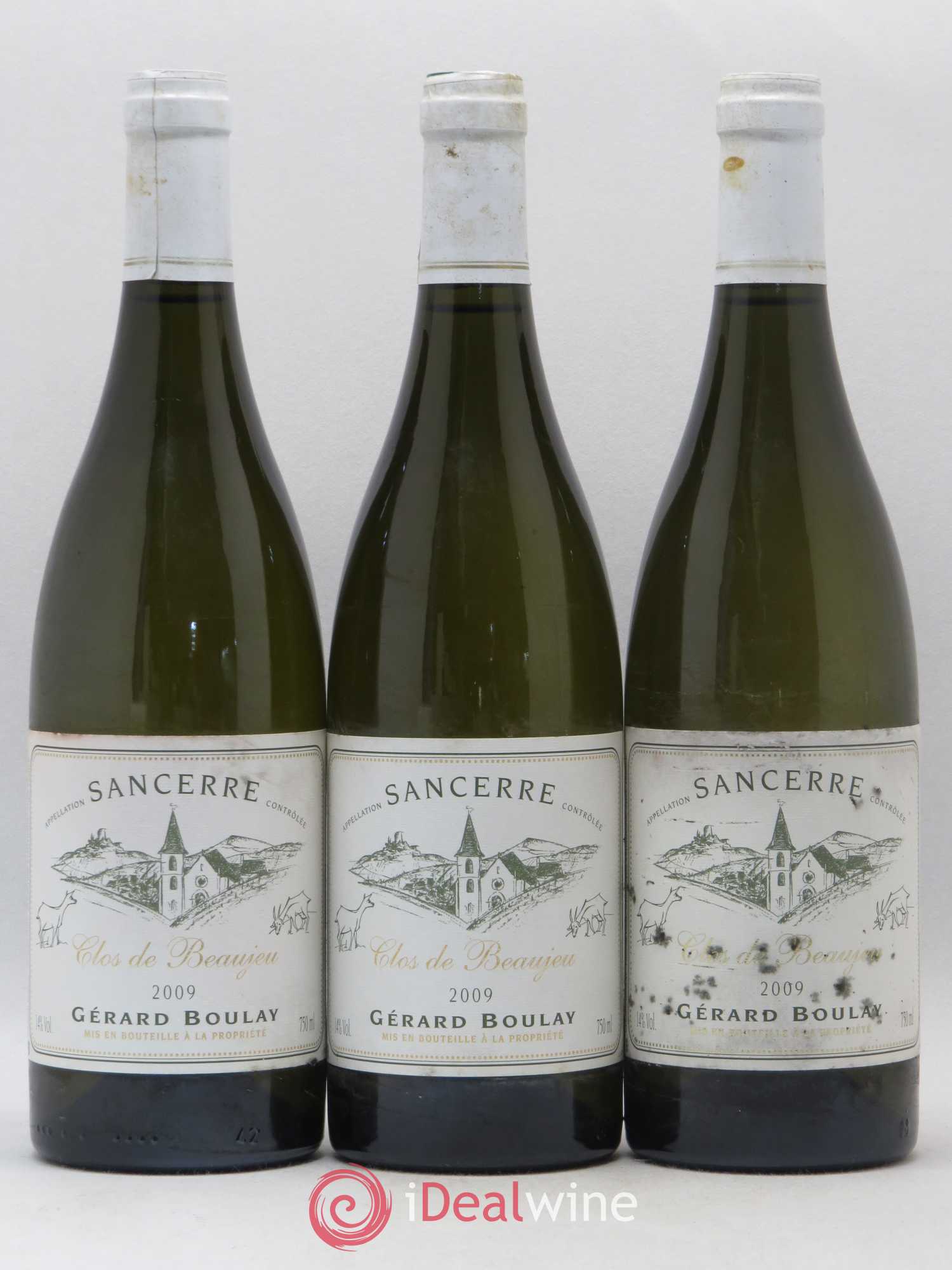 Sancerre Clos de Beaujeu Gérard Boulay 2009 - Lot de 3 bouteilles - 0