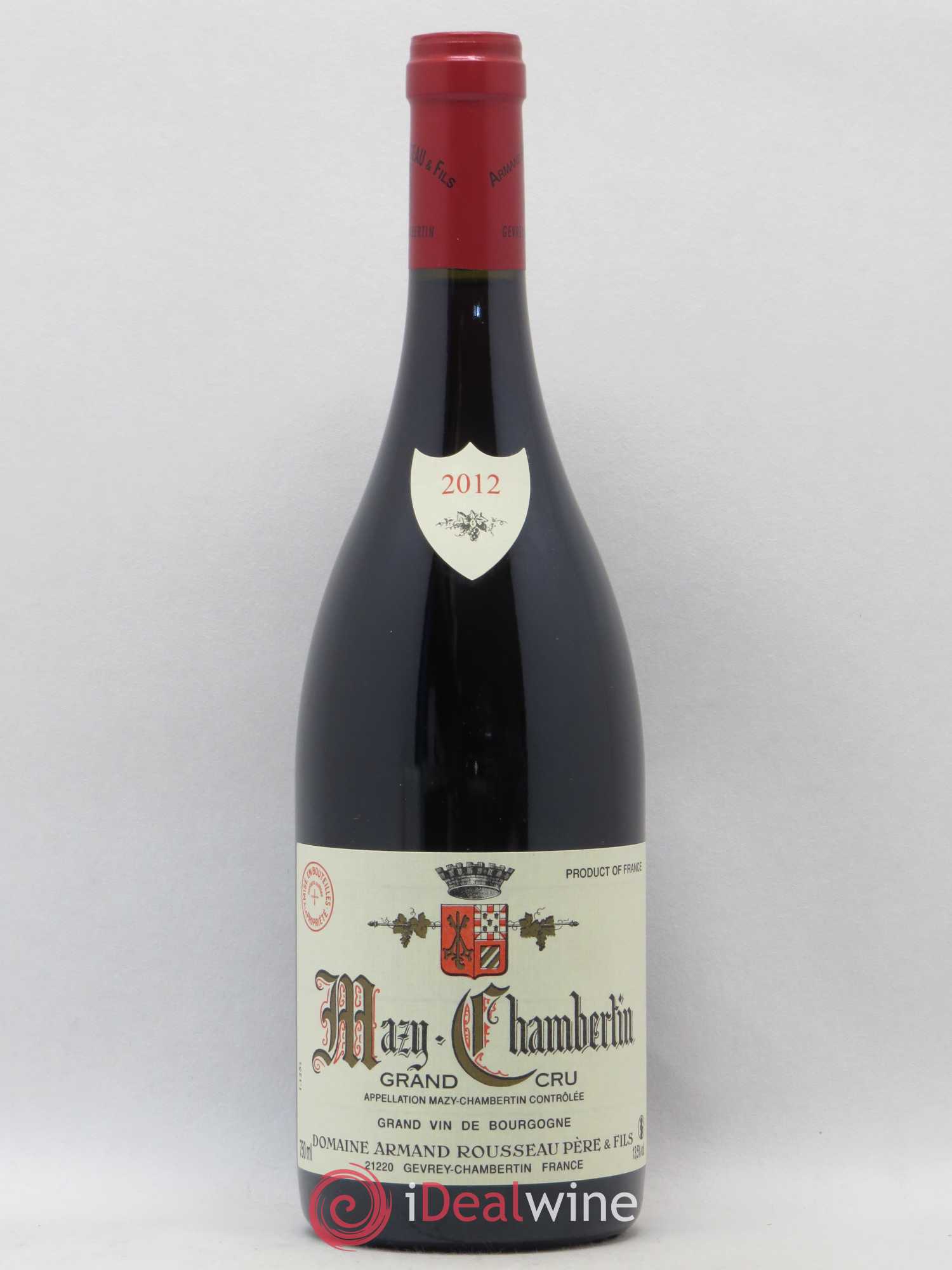 Mazis-Chambertin Grand Cru Armand Rousseau (Domaine) 2012 - Lot de 1 bouteille - 0