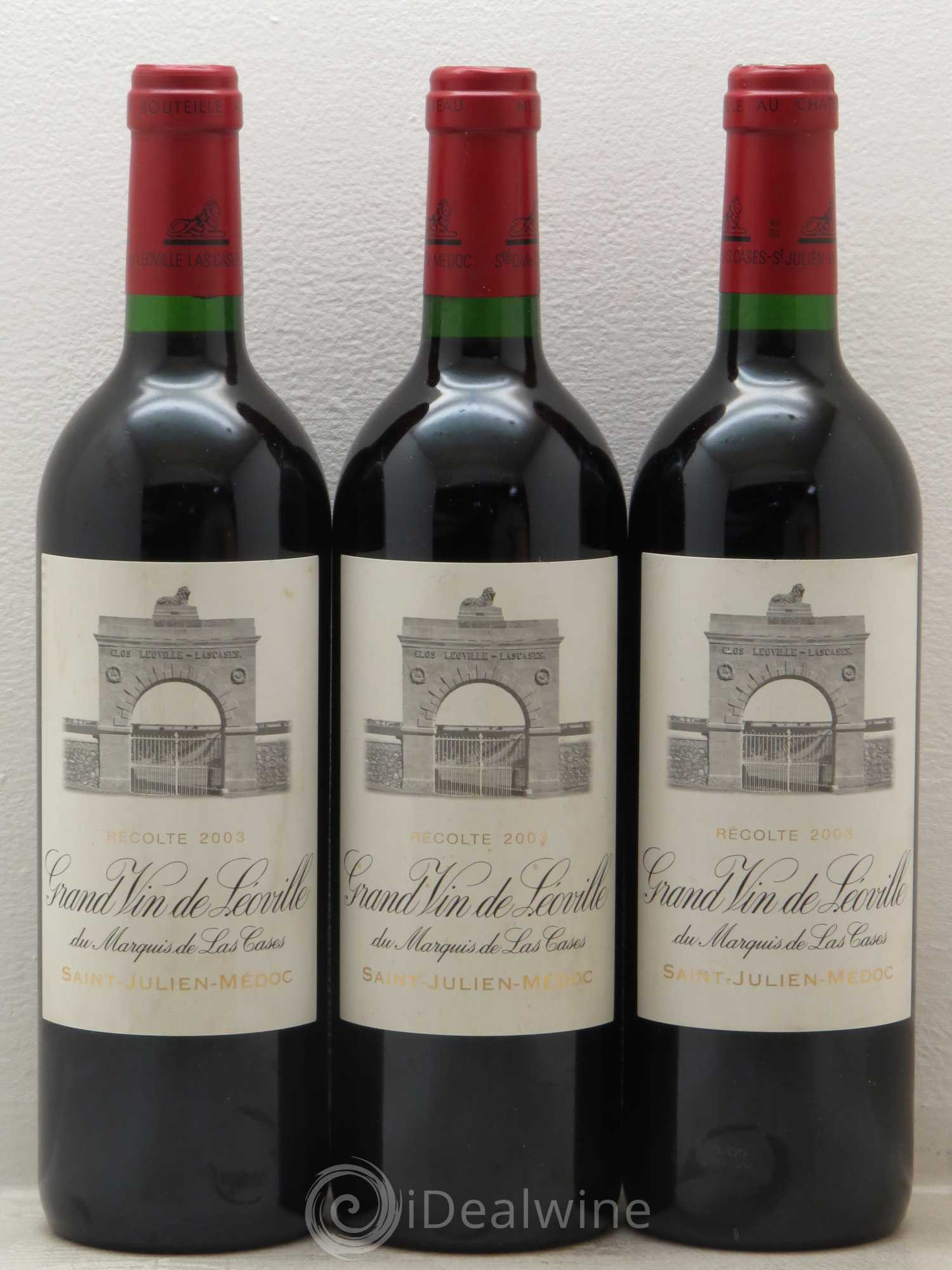 Château Léoville Las Cases 2ème Grand Cru Classé 2003 - Lot de 3 bouteilles - 0