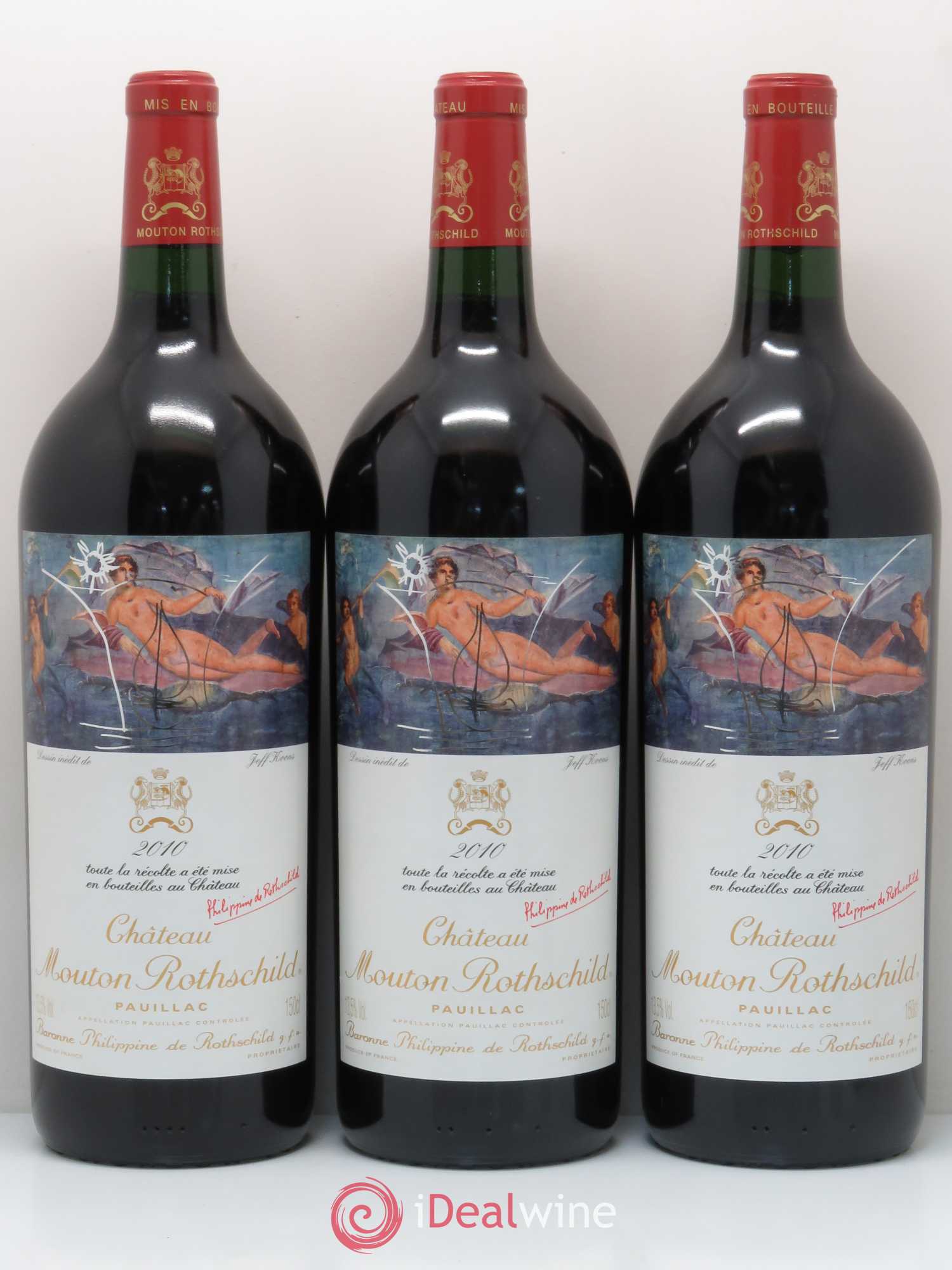 Château Mouton Rothschild 1er Grand Cru Classé 2010 - Lot de 3 magnums - 0