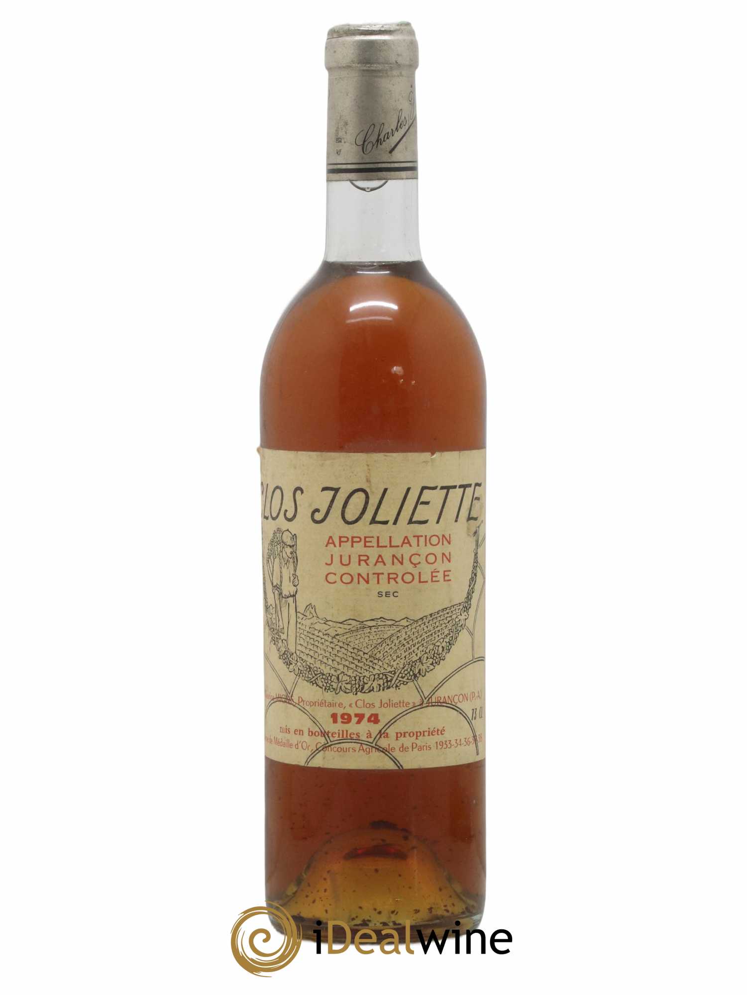 Jurançon Sec Clos Joliette 1974 - Lot de 1 bouteille - 0