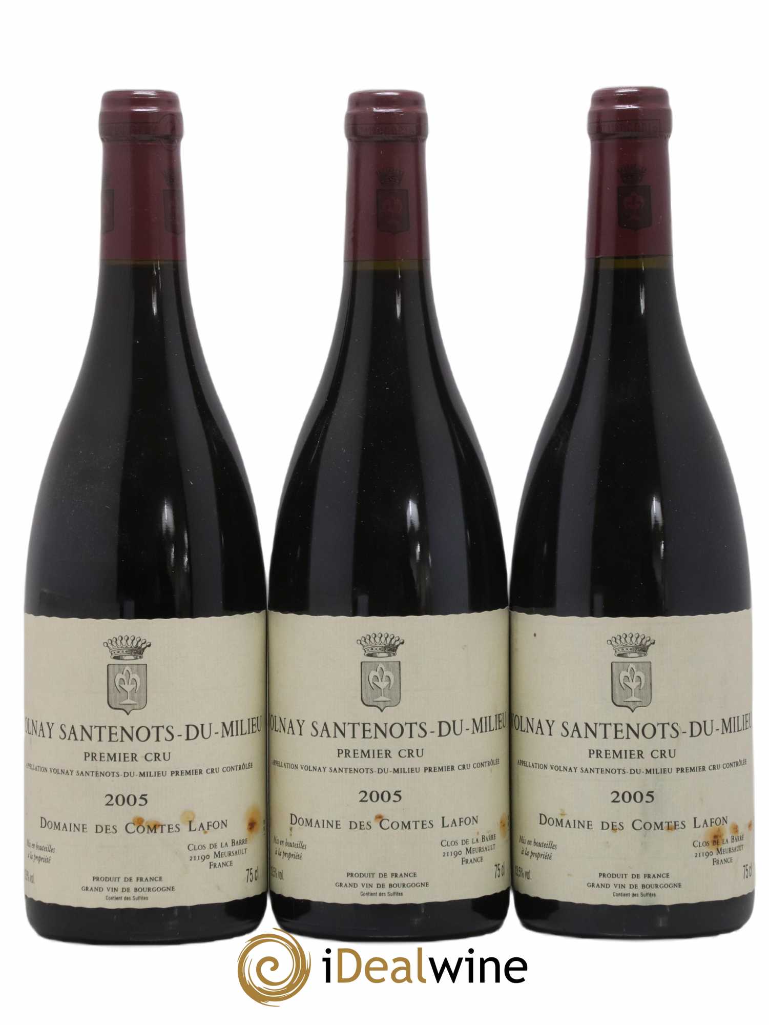 Volnay 1er Cru Santenots du Milieu Comtes Lafon (Domaine des) 2005 - Lot de 3 bouteilles - 0
