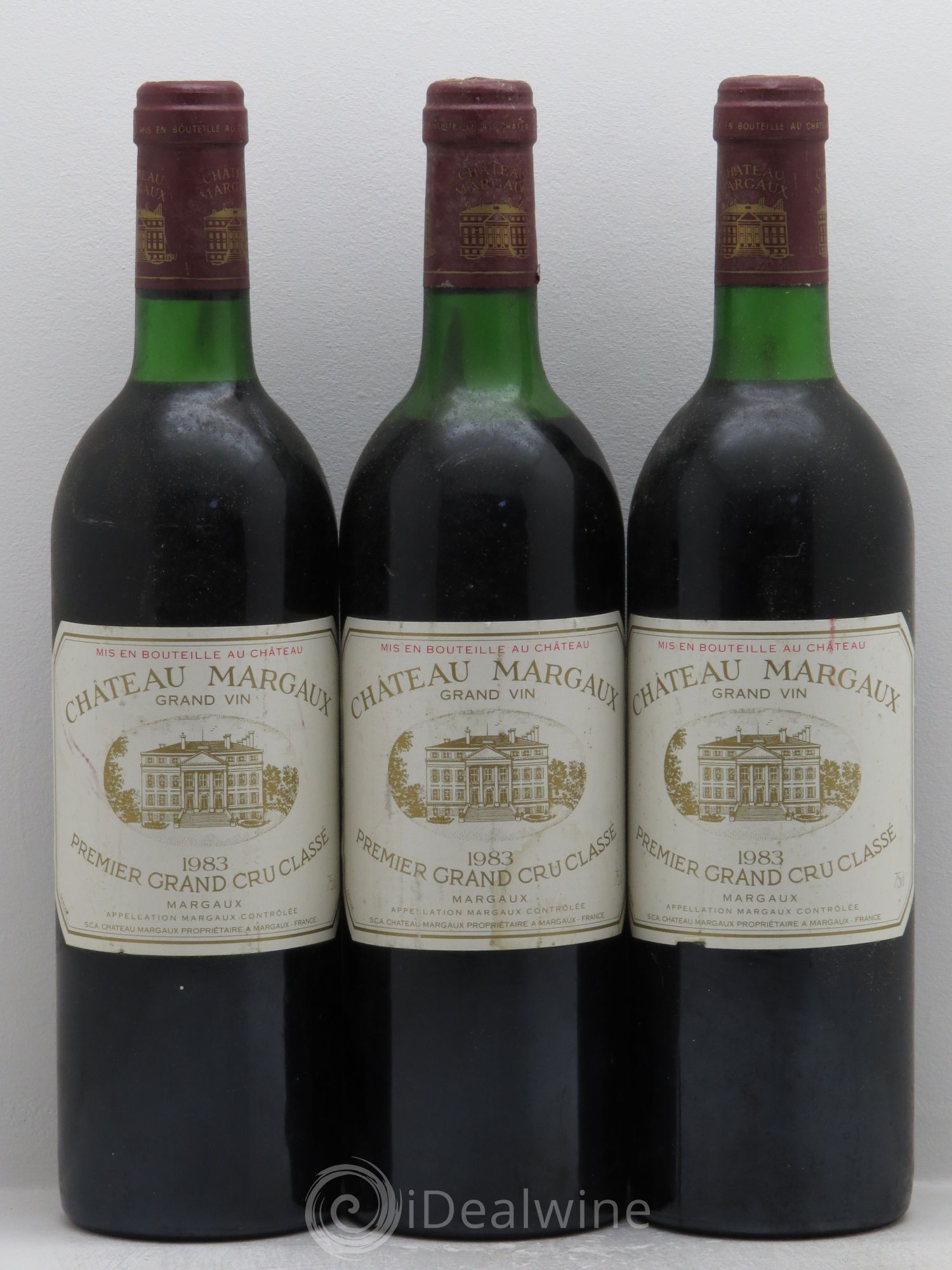 Château Margaux 1er Grand Cru Classé 1983 - Lot de 3 bouteilles - 0