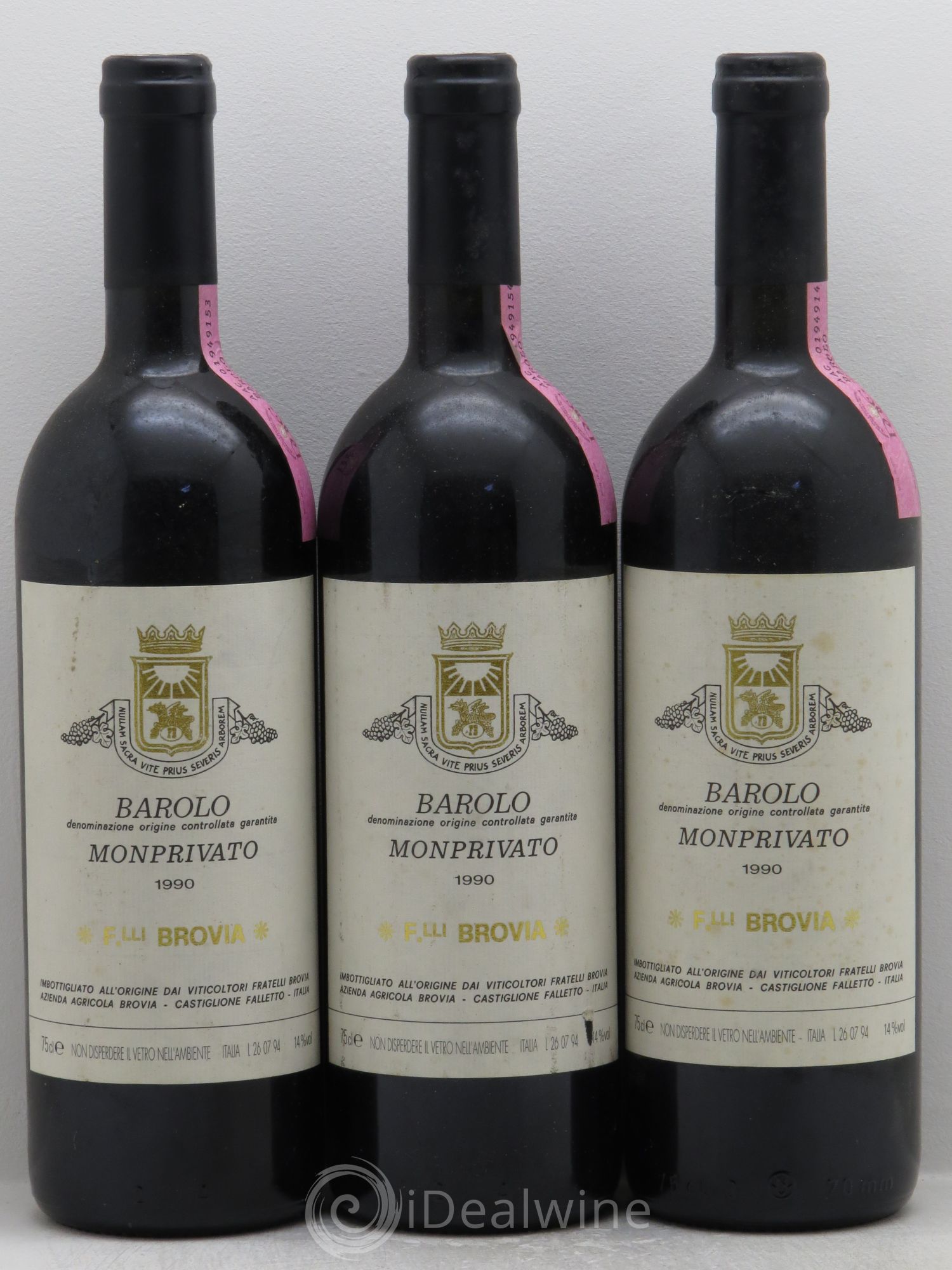 Barolo Monprivato Brovia 1990 - Posten von 6 Flaschen - 2