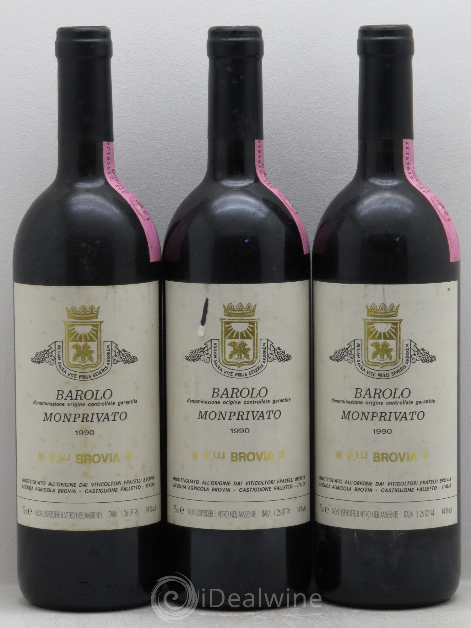 Barolo Monprivato Brovia 1990 - Posten von 3 Flaschen - 0