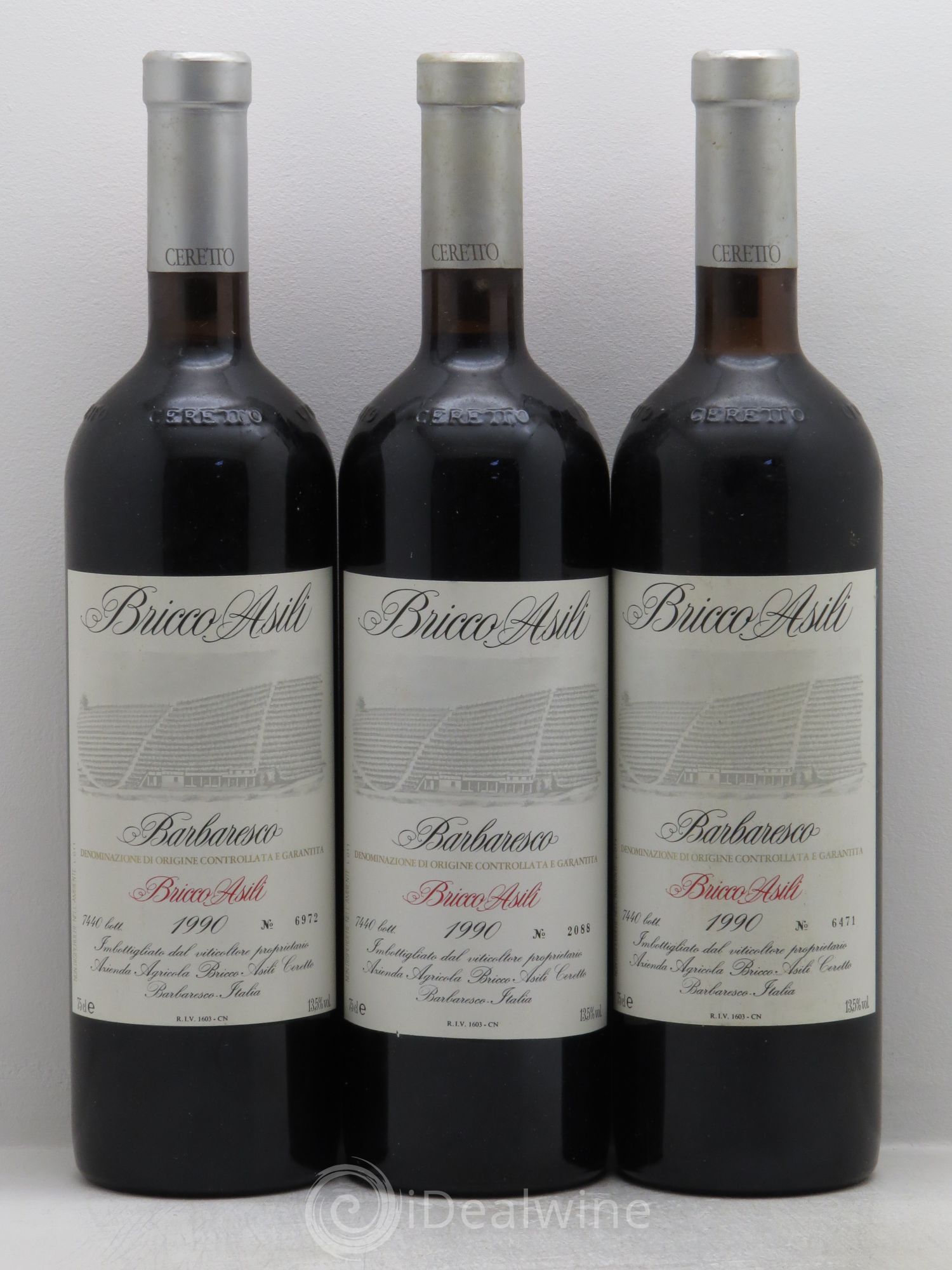 Barbaresco DOCG Bruno Cerretto Bricco Asili 1990 - Posten von 3 Flaschen - 0