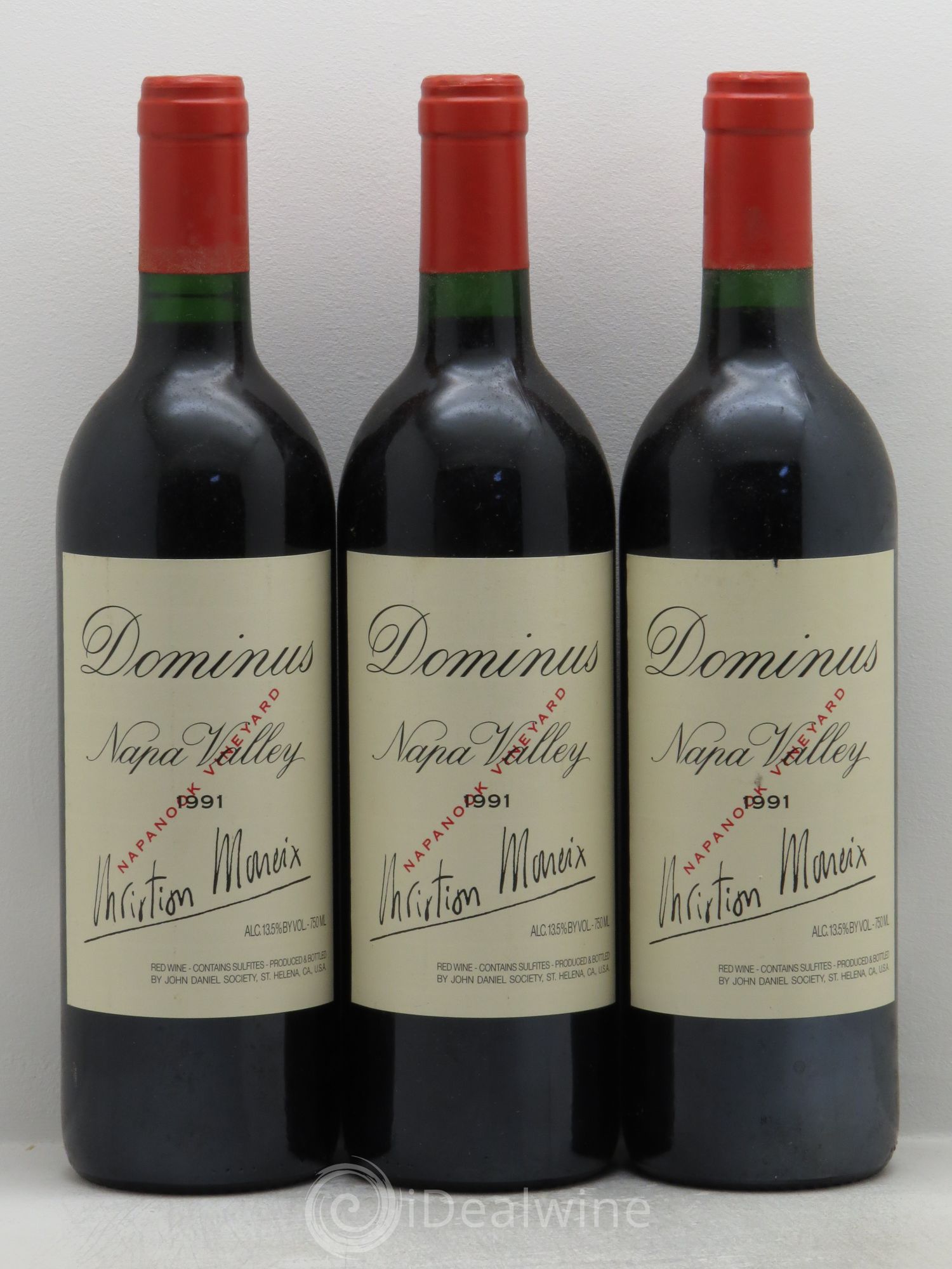 Napa Valley Dominus Christian Moueix 1991 - Lot de 3 bouteilles - 0