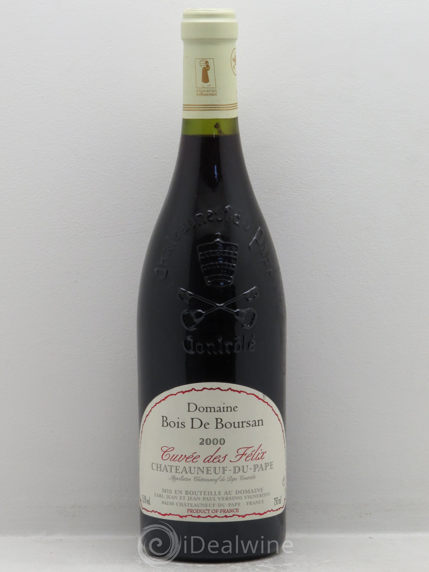 Châteauneuf-du-Pape Bois de Boursan (Domaine) Cuvée des Félix Jean et Jean-Paul Versino 2000 - Lot de 6 bouteilles - 0