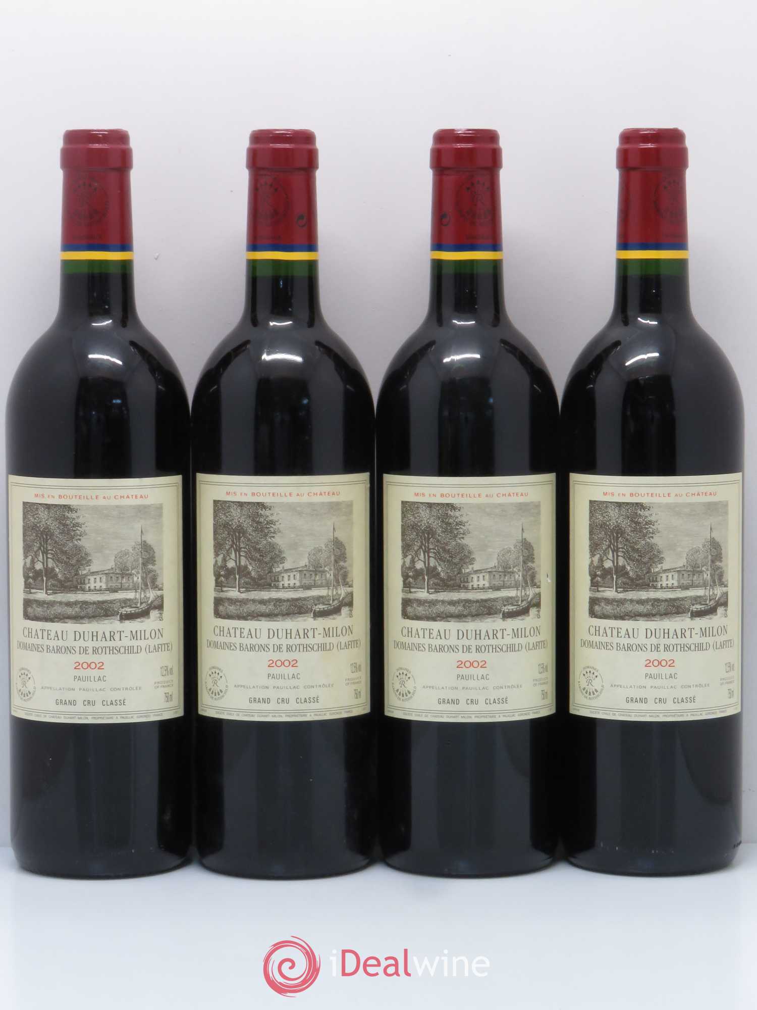 Château Duhart-Milon 4ème Grand Cru Classé 2002 - Lot de 4 bouteilles - 0