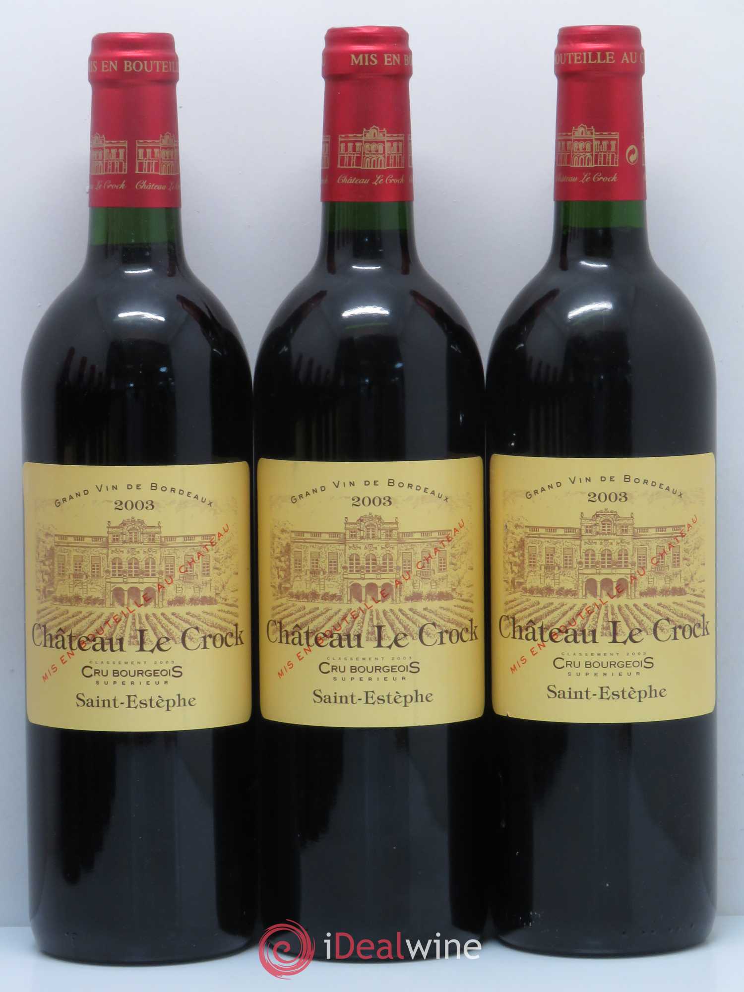 Château le Crock Cru Bourgeois 2003 - Lot de 8 bouteilles - 1
