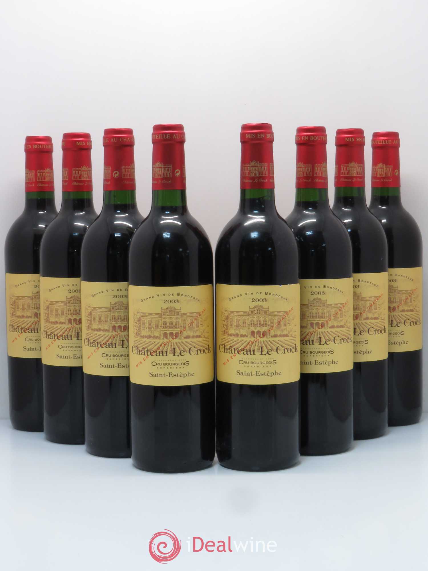 Château le Crock Cru Bourgeois 2003 - Lot de 8 bouteilles - 0