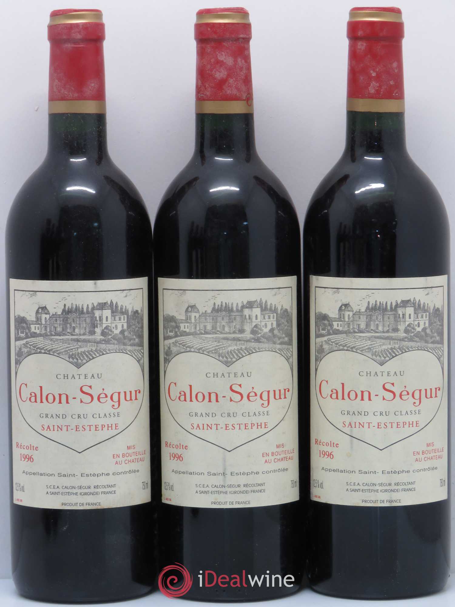 Château Calon Ségur 3ème Grand Cru Classé 1996 - Lot de 12 bouteilles - 1