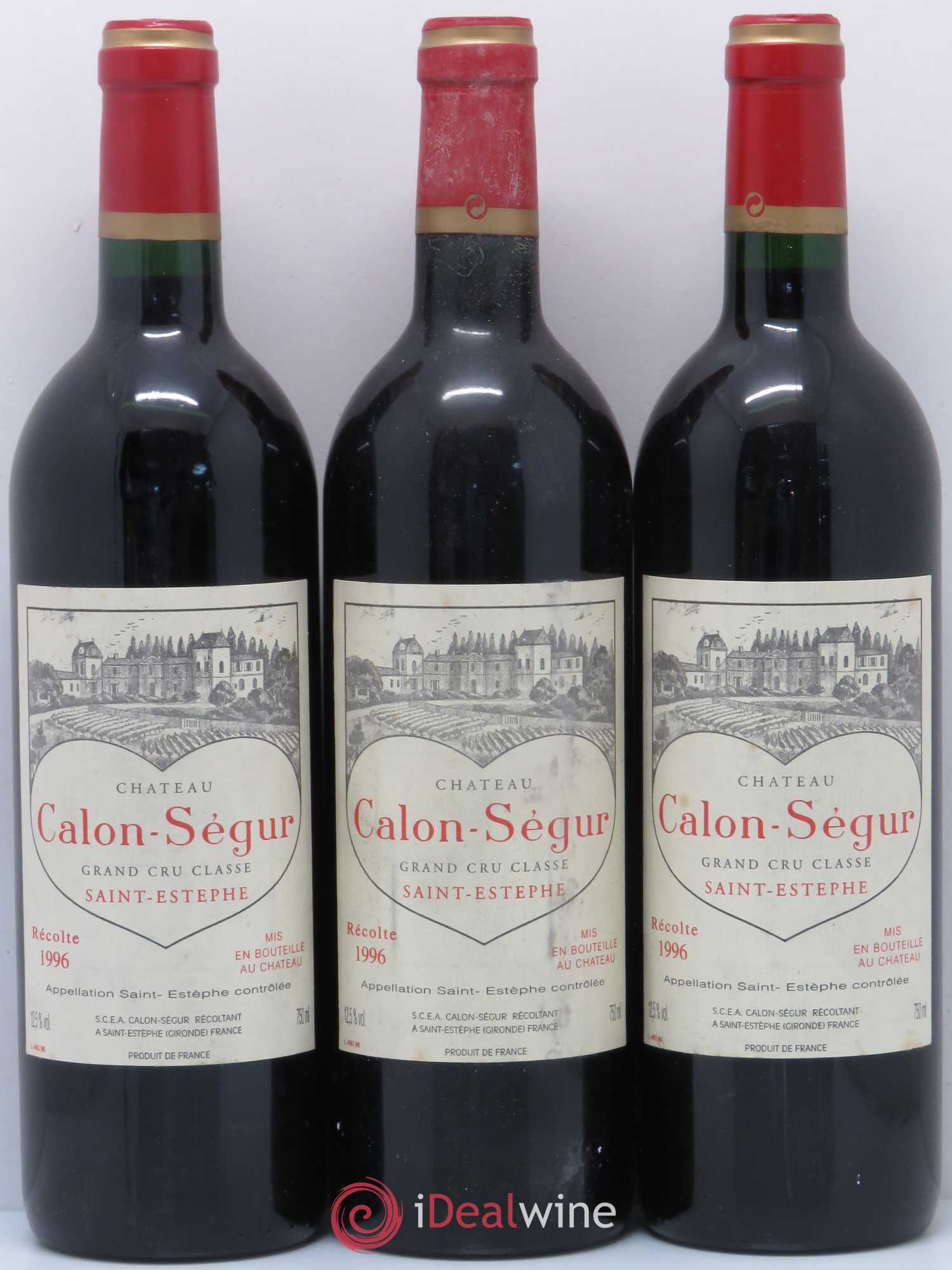 Château Calon Ségur 3ème Grand Cru Classé 1996 - Lot de 12 bouteilles - 2