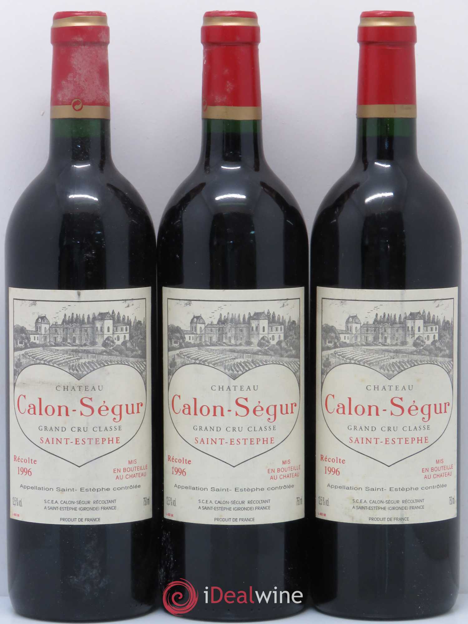 Château Calon Ségur 3ème Grand Cru Classé 1996 - Lot de 12 bouteilles - 3