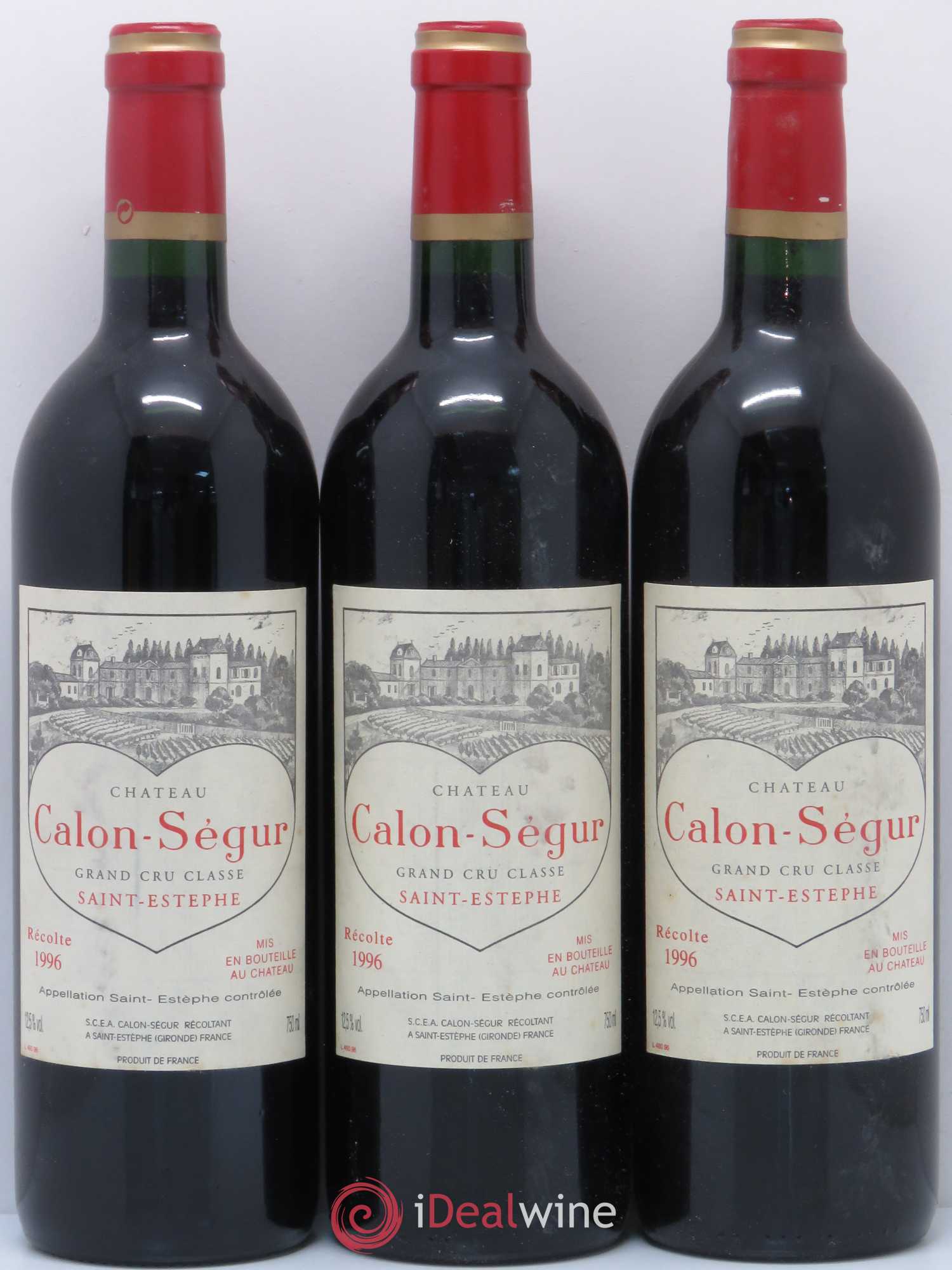 Château Calon Ségur 3ème Grand Cru Classé 1996 - Lot de 12 bouteilles - 4