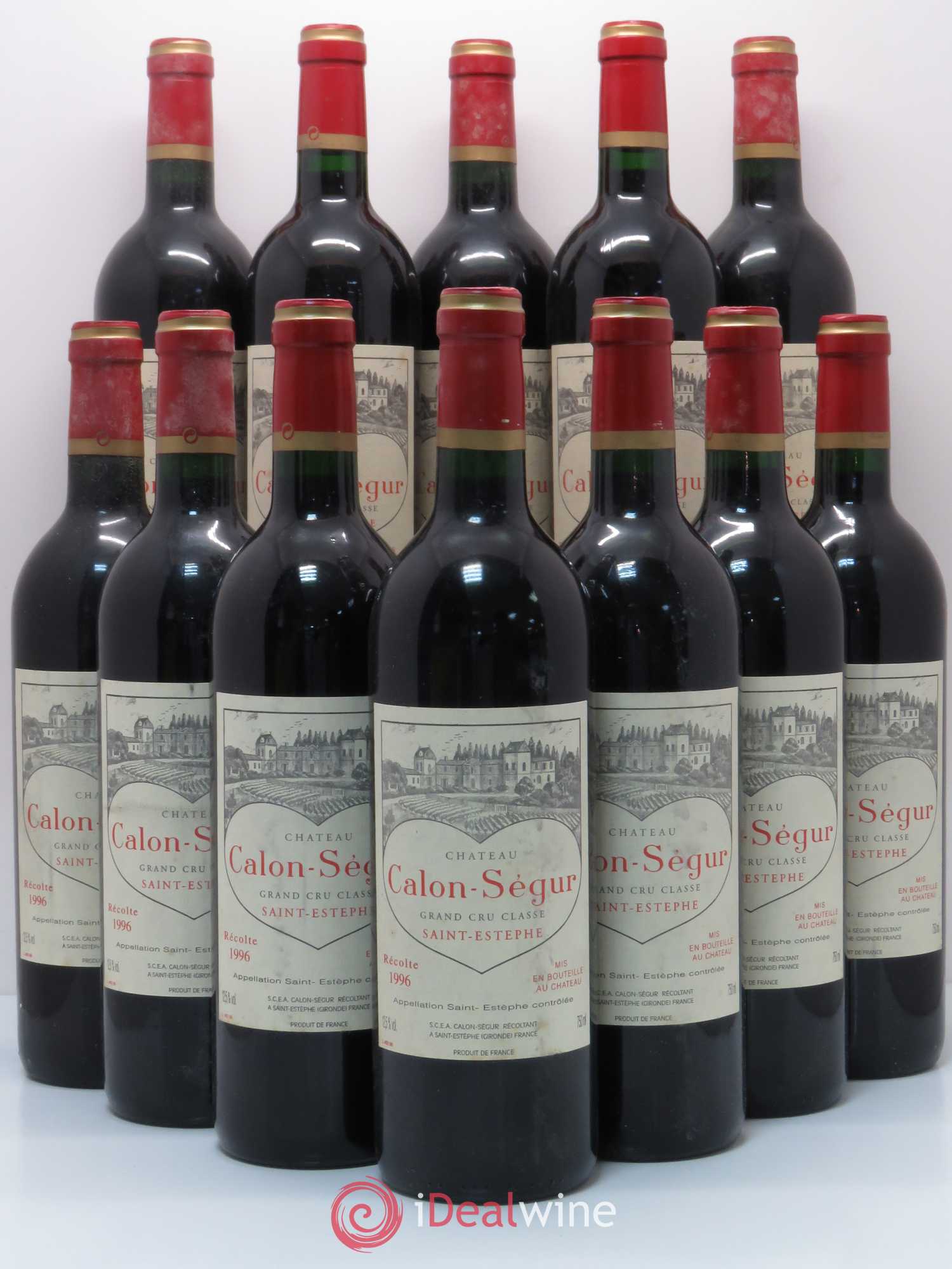 Château Calon Ségur 3ème Grand Cru Classé 1996 - Lot de 12 bouteilles - 0