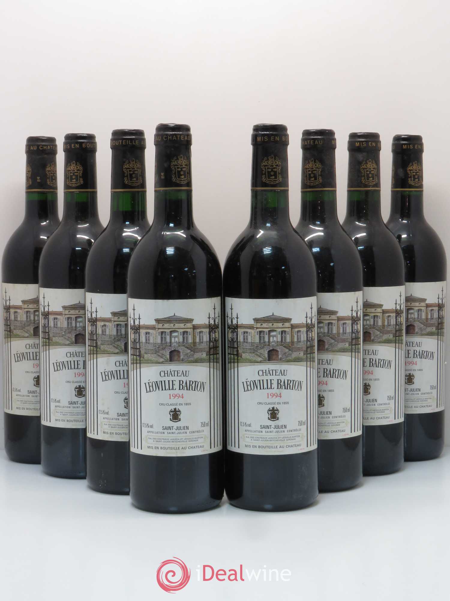 Château Léoville Barton 2ème Grand Cru Classé 1994 - Lot de 8 bouteilles - 0