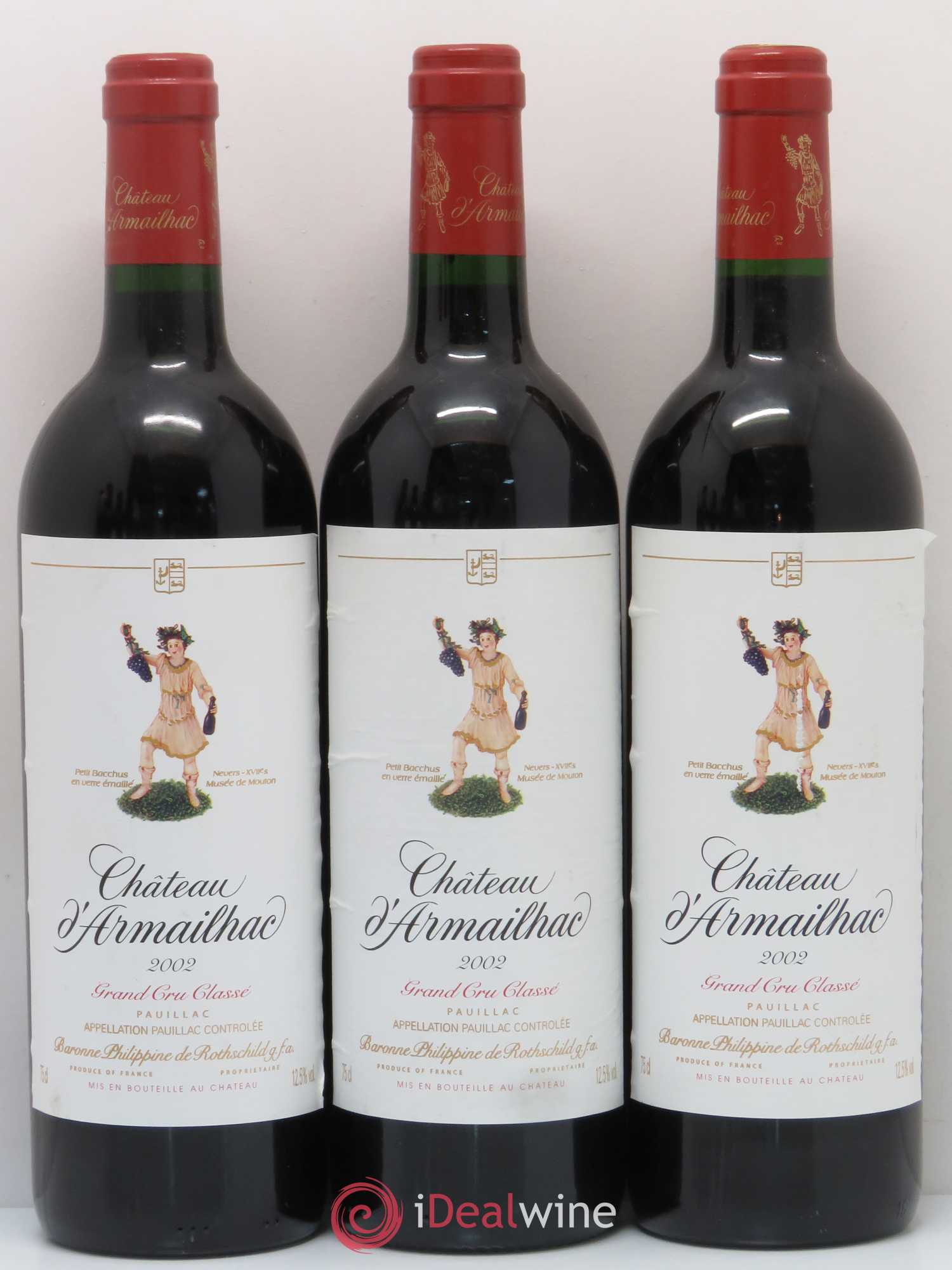 Château d' Armailhac - Mouton Baron(ne) Philippe 5ème Grand Cru Classé 2002 - Lotto di 12 bottiglie - 1