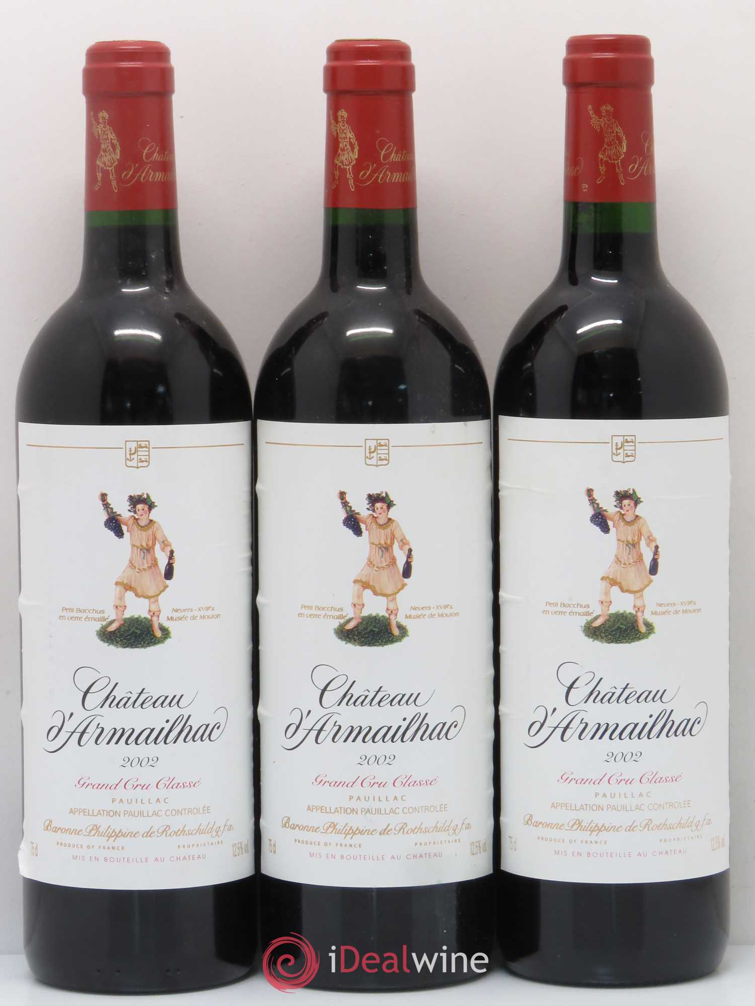 Château d' Armailhac - Mouton Baron(ne) Philippe 5ème Grand Cru Classé 2002 - Lotto di 12 bottiglie - 2