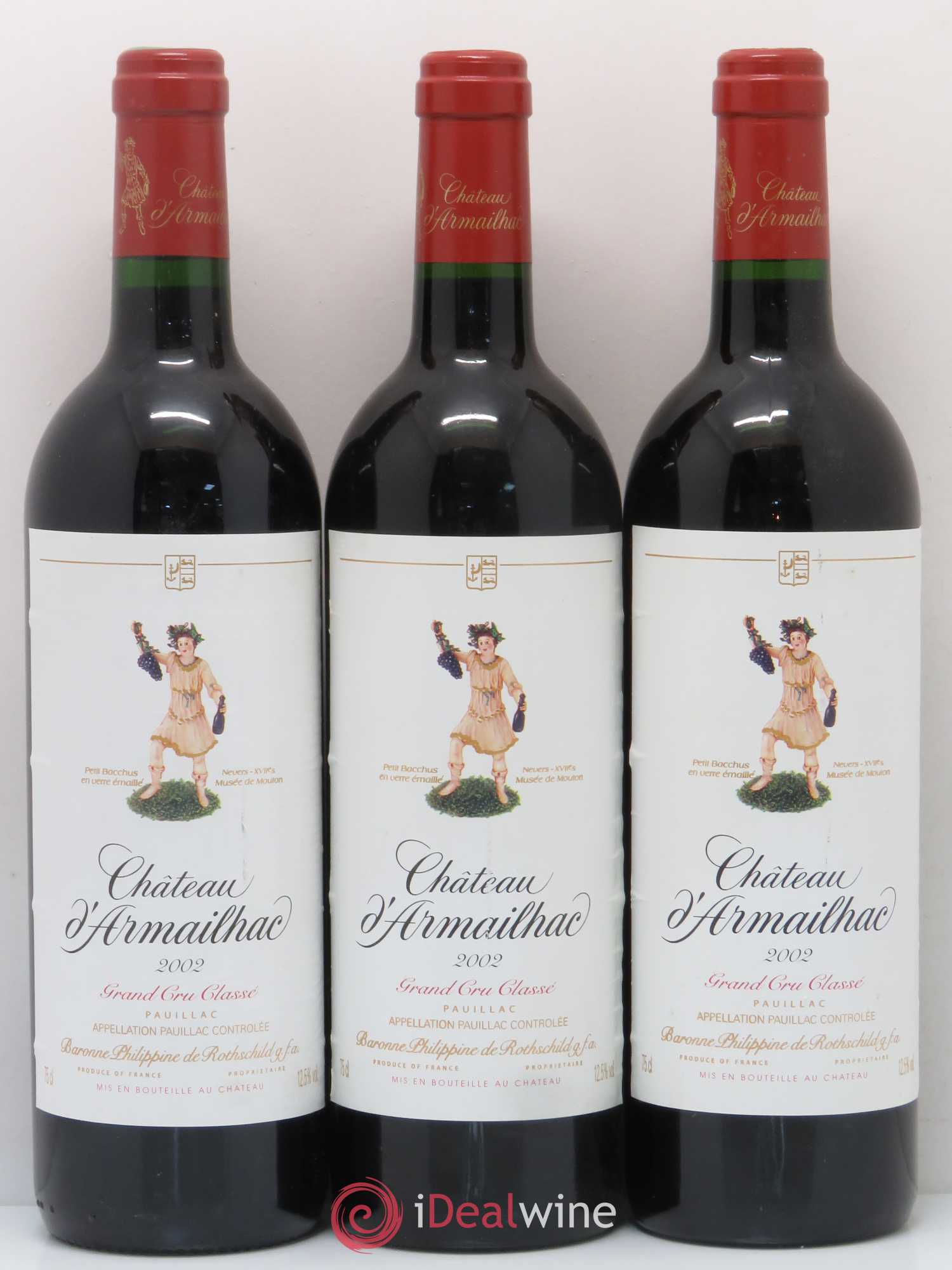 Château d' Armailhac - Mouton Baron(ne) Philippe 5ème Grand Cru Classé 2002 - Lotto di 12 bottiglie - 4