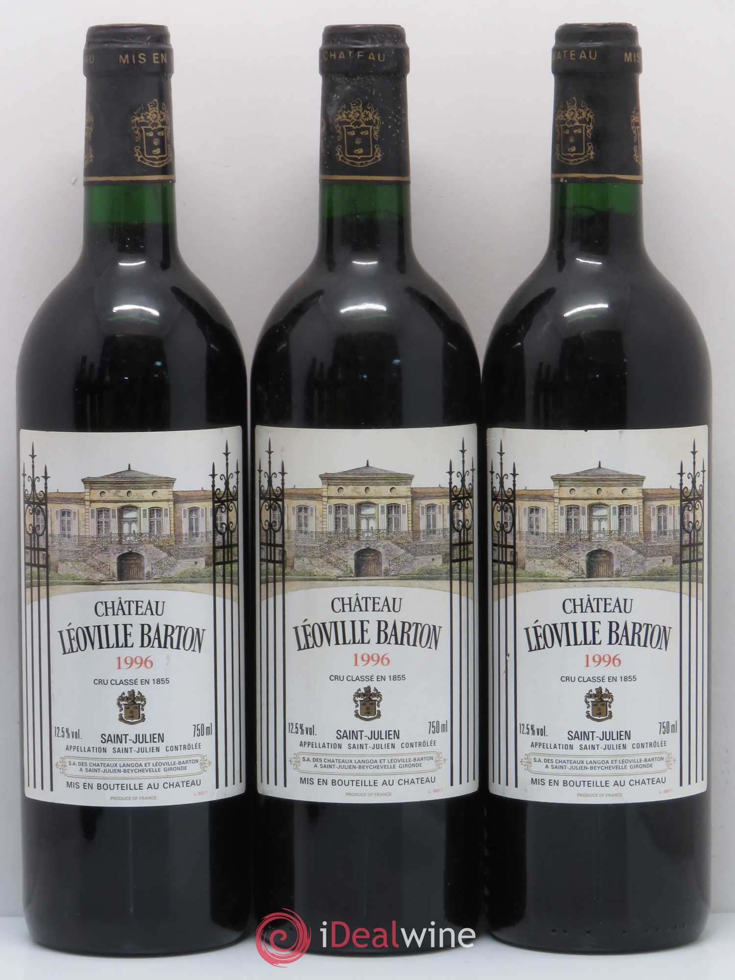 Château Léoville Barton 2ème Grand Cru Classé 1996 - Lot de 12 bouteilles - 1