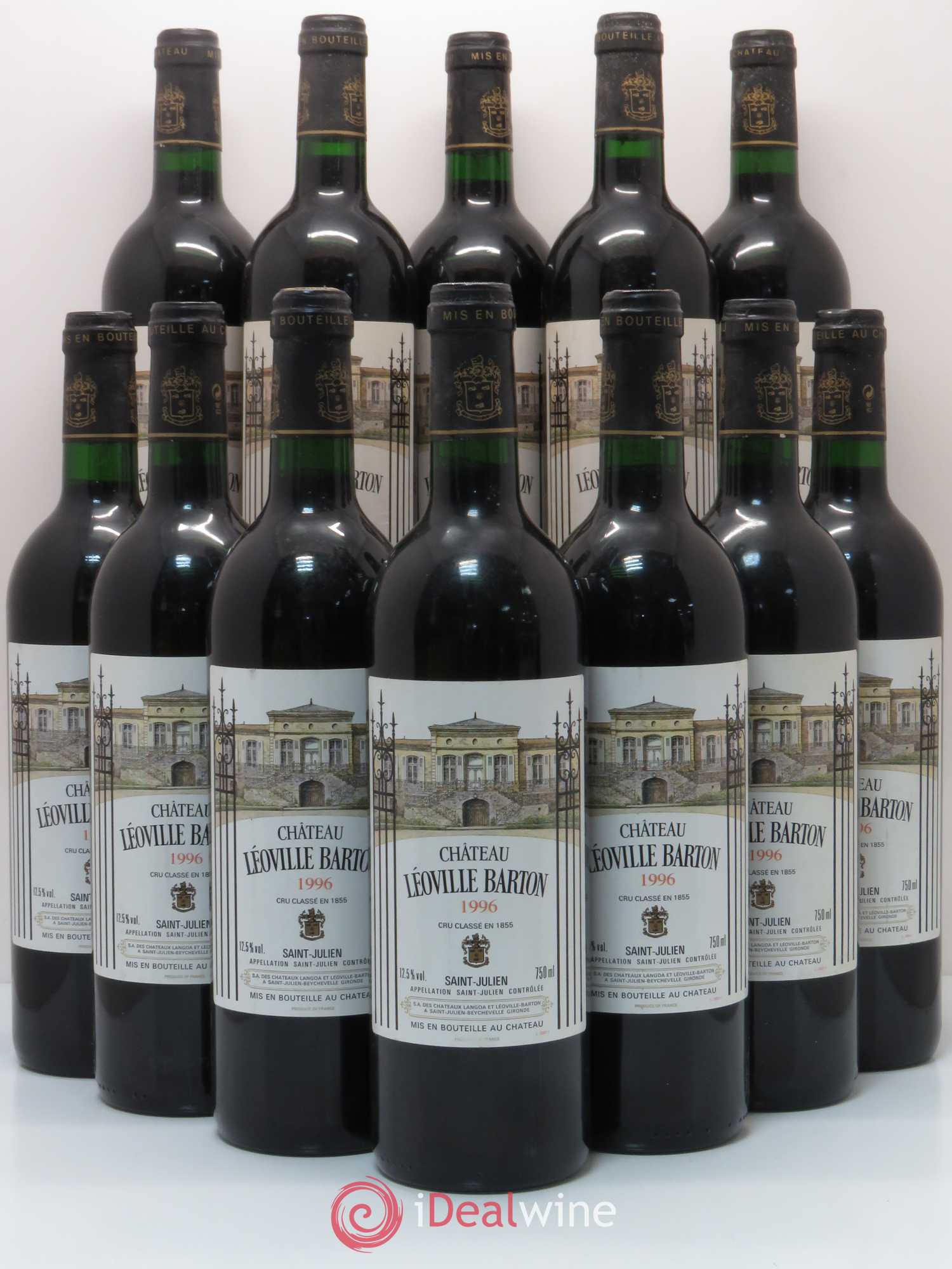 Château Léoville Barton 2ème Grand Cru Classé 1996 - Lot de 12 bouteilles - 0