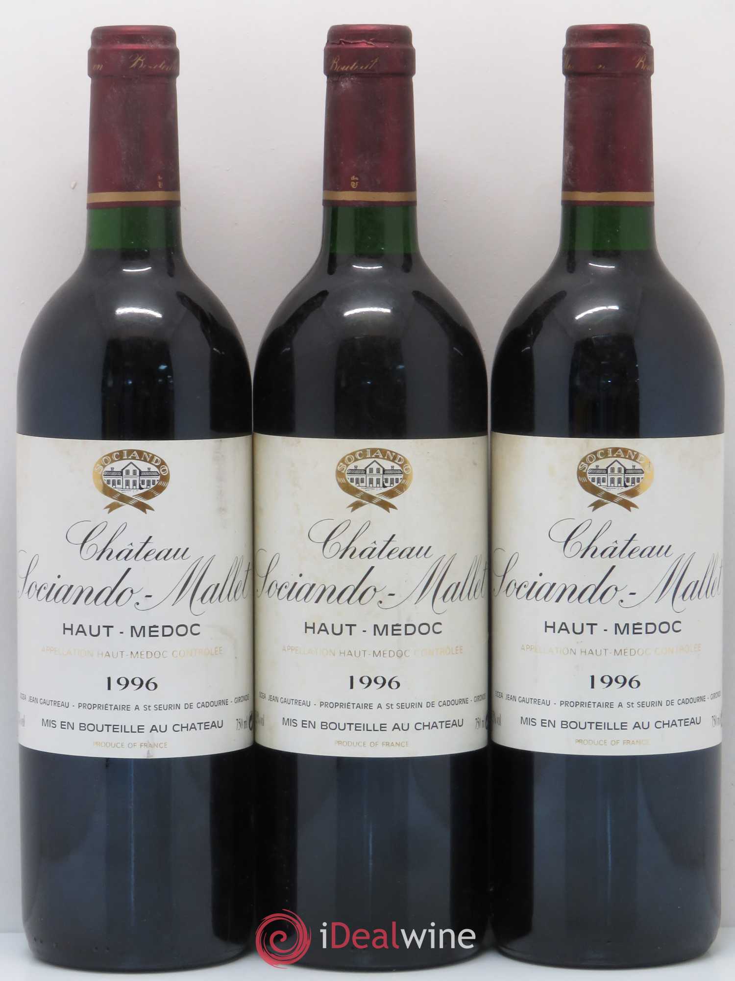 Château Sociando Mallet 1996 - Lot de 12 bouteilles - 3