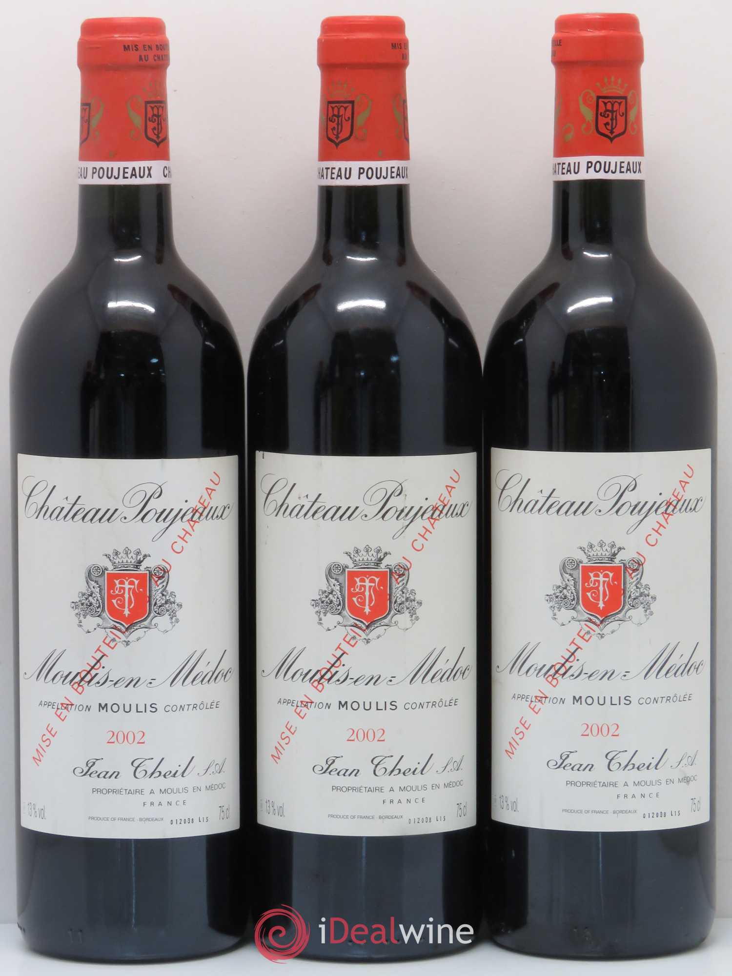 Château Poujeaux 2002 - Lot de 5 bouteilles - 1