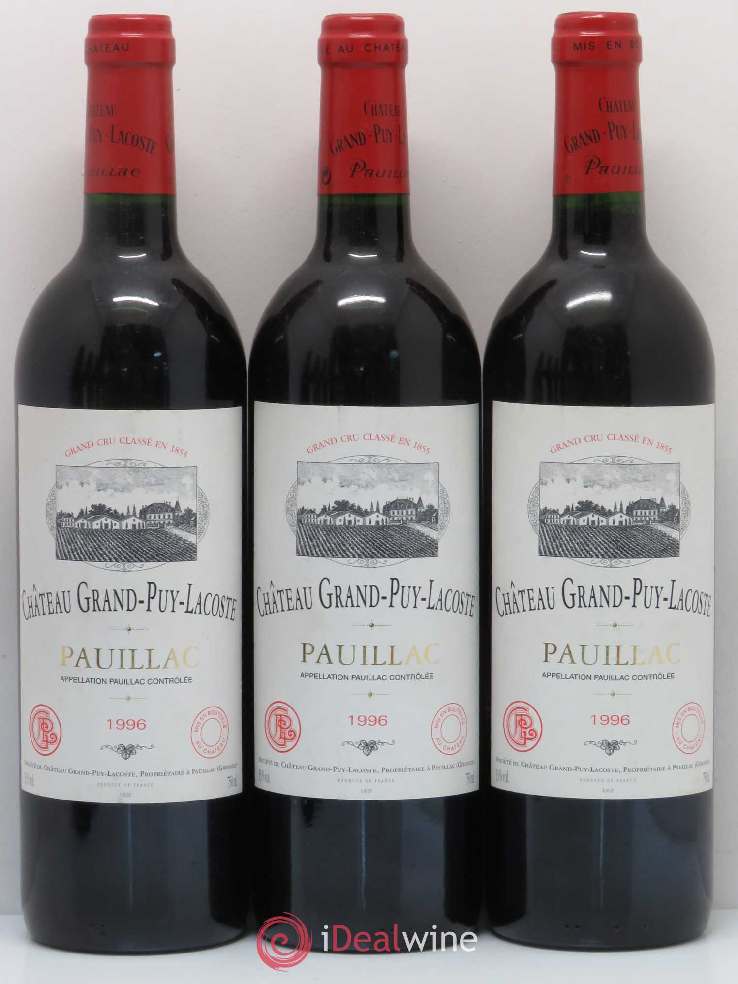 Château Grand Puy Lacoste 5ème Grand Cru Classé 1996 - Lot de 12 bouteilles - 1