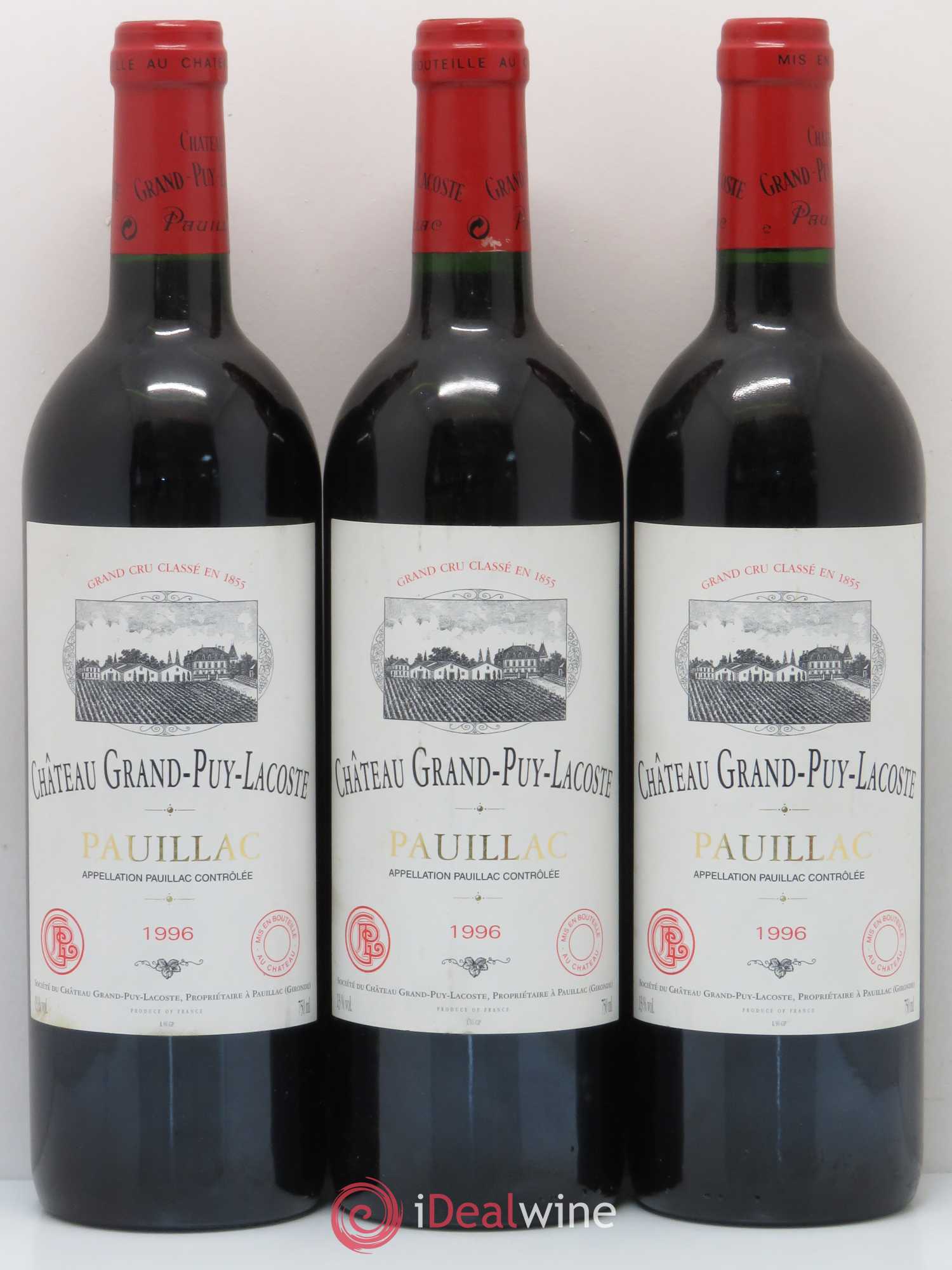 Château Grand Puy Lacoste 5ème Grand Cru Classé 1996 - Lot de 12 bouteilles - 2