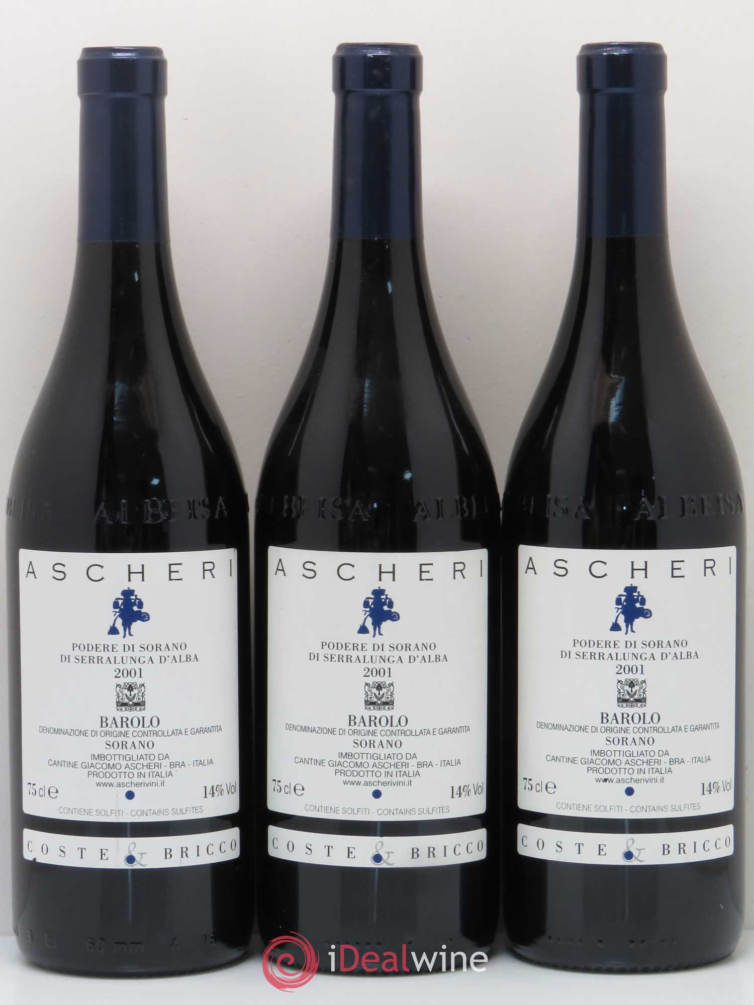 Barolo DOCG Sorano Coste E Bricco Ascheri 2001 - Lotto di 6 bottiglie - 2
