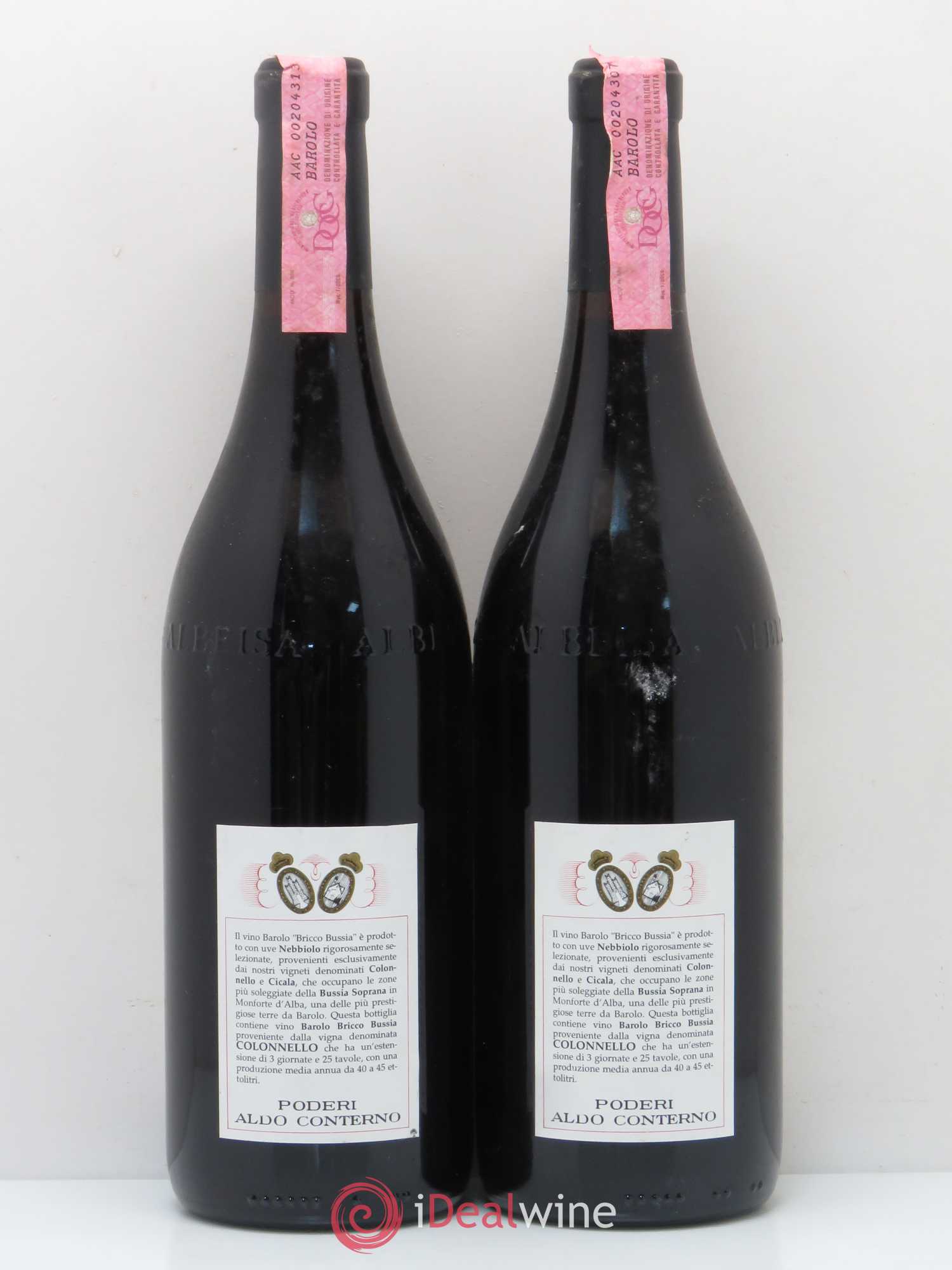 Barolo Vigna Colonnello Brico Bussia Aldo Conterno 1990 - Lotto di 2 bottiglie - 1