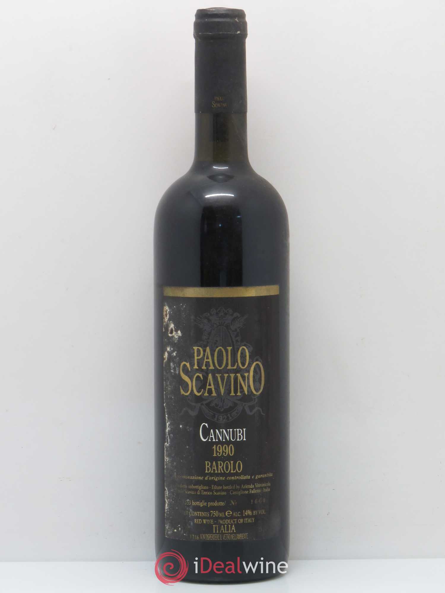 Barolo Cannubi Paolo Scavino 1990 - Lot de 1 bouteille - 0