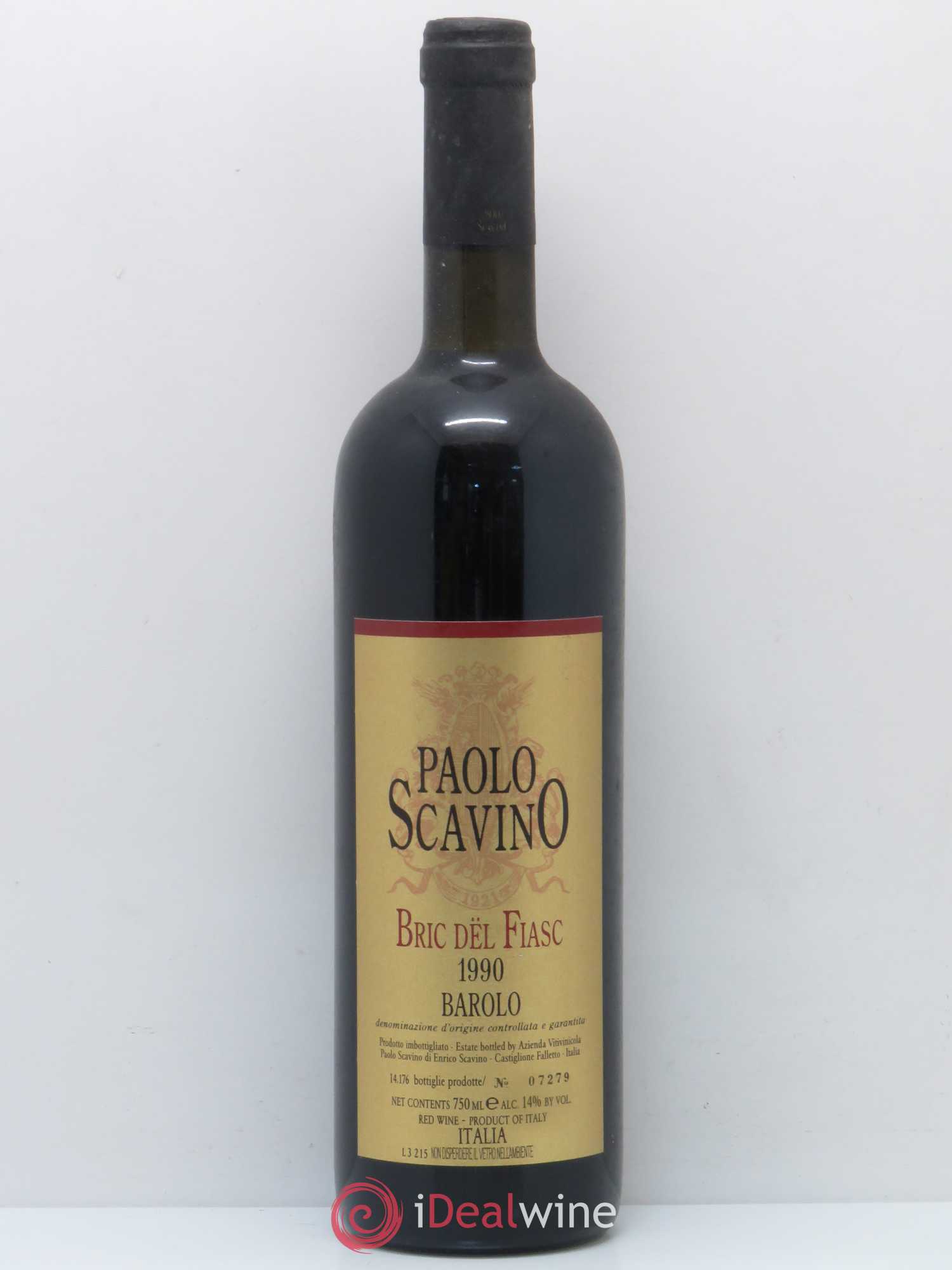 Barolo DOCG Bric del Fiasc Paolo Scavino 1990 - Lot de 1 bouteille - 0