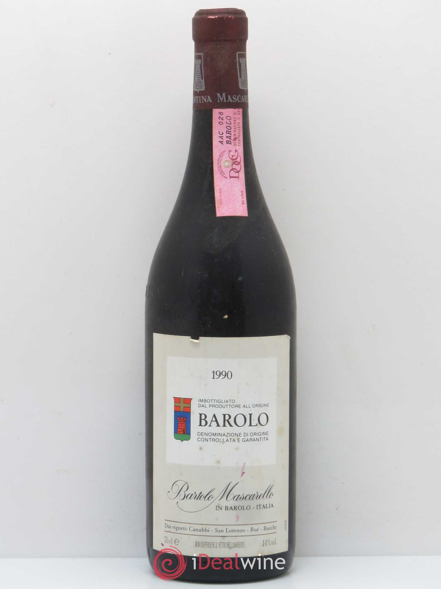 Barolo Bartolo Mascarello 1990 - Lot de 1 bouteille - 0