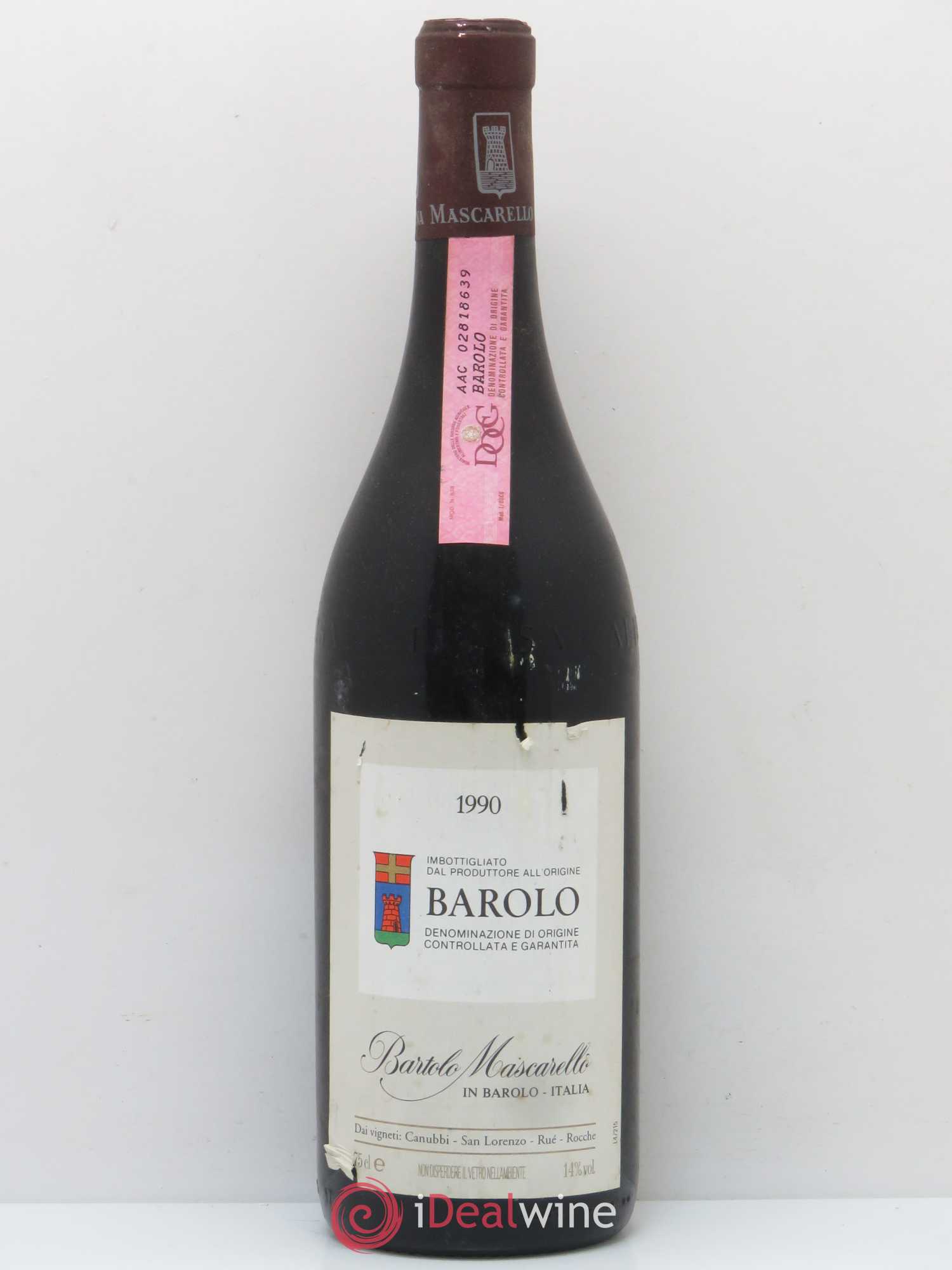 Barolo Bartolo Mascarello 1990 - Lot de 1 bouteille - 0