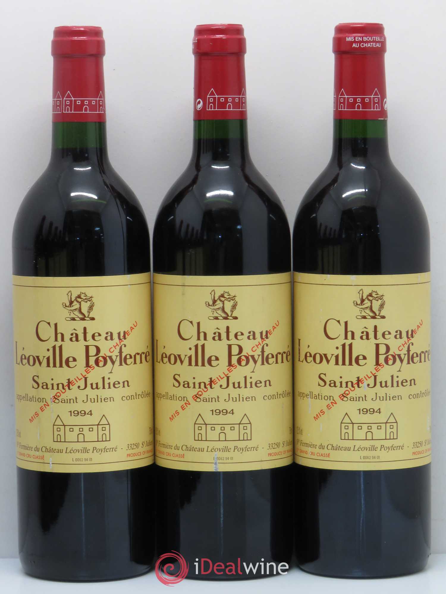 Château Léoville Poyferré 2ème Grand Cru Classé 1994 - Lot de 8 bouteilles - 1