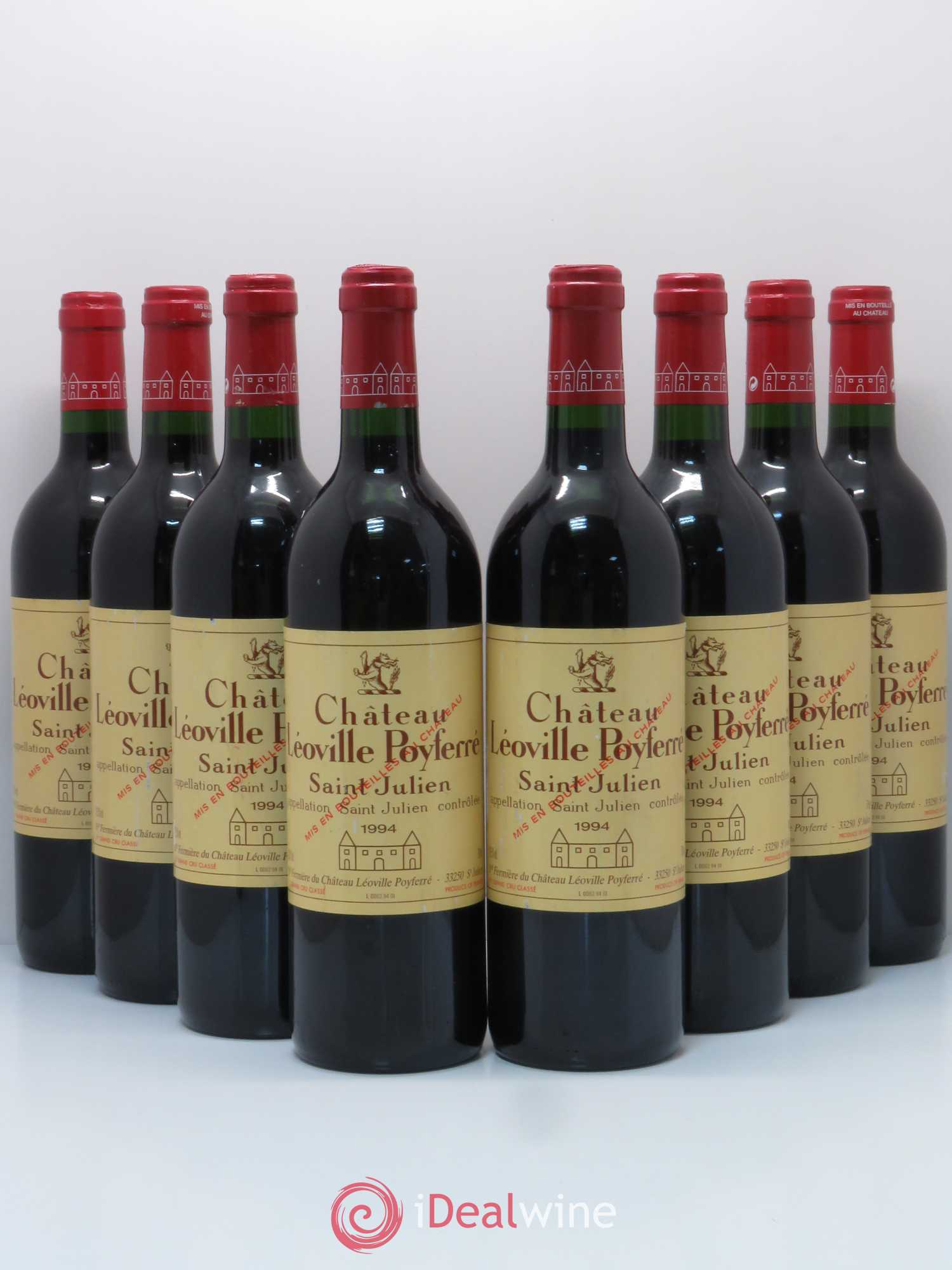 Château Léoville Poyferré 2ème Grand Cru Classé 1994 - Lot de 8 bouteilles - 0