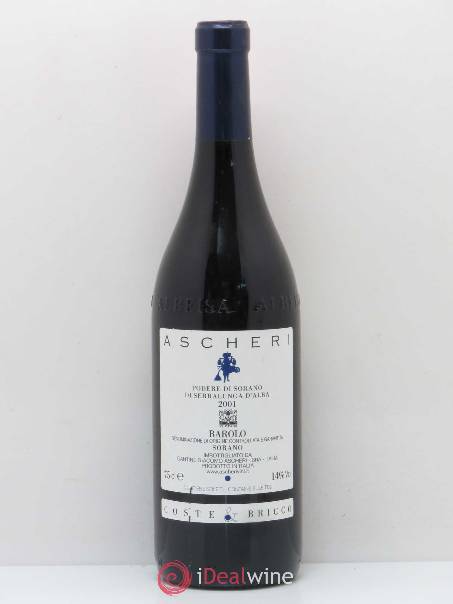Barolo Sorano Coste E Bricco Ascheri 2001 - Posten von 1 Flasche - 0