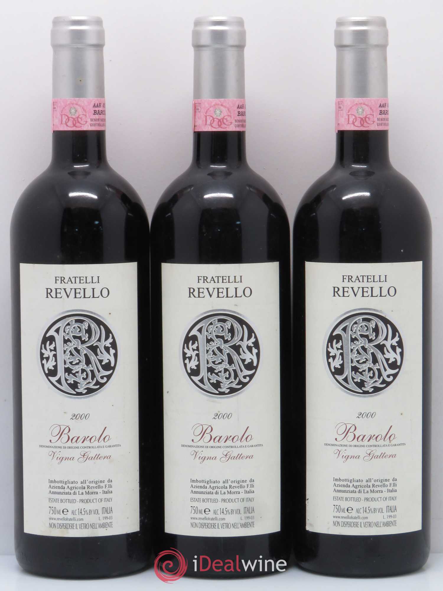 Barolo Vigna Gattera Fratelli Revello 2000 - Lot de 6 bouteilles - 2