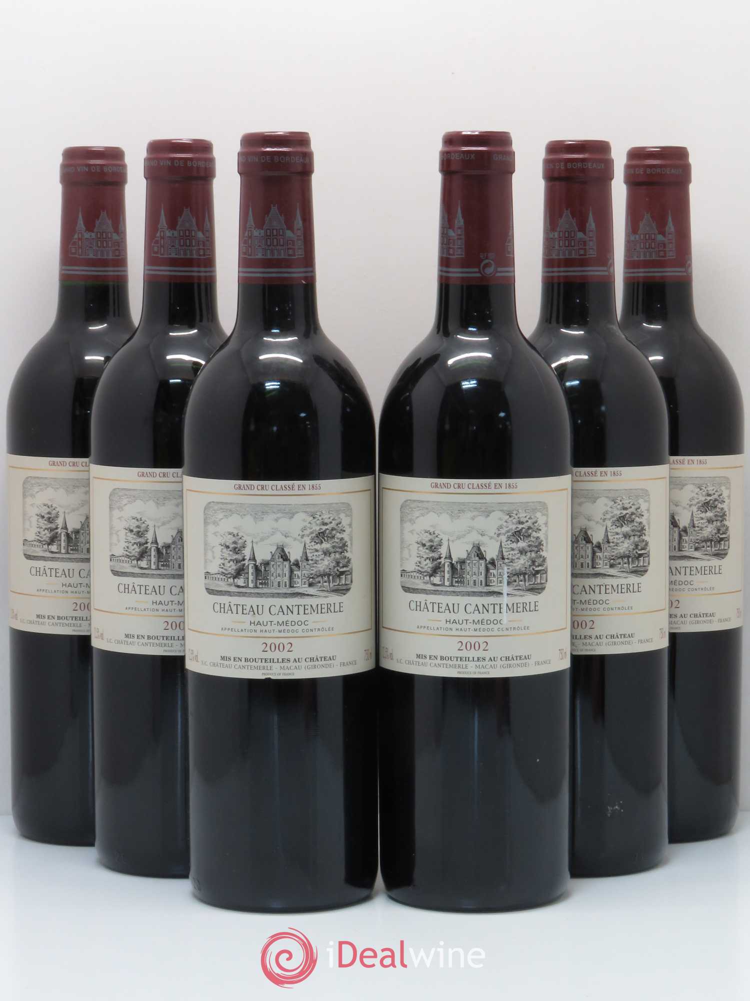 Château Cantemerle 5ème Grand Cru Classé 2002 - Lot de 6 bouteilles - 0