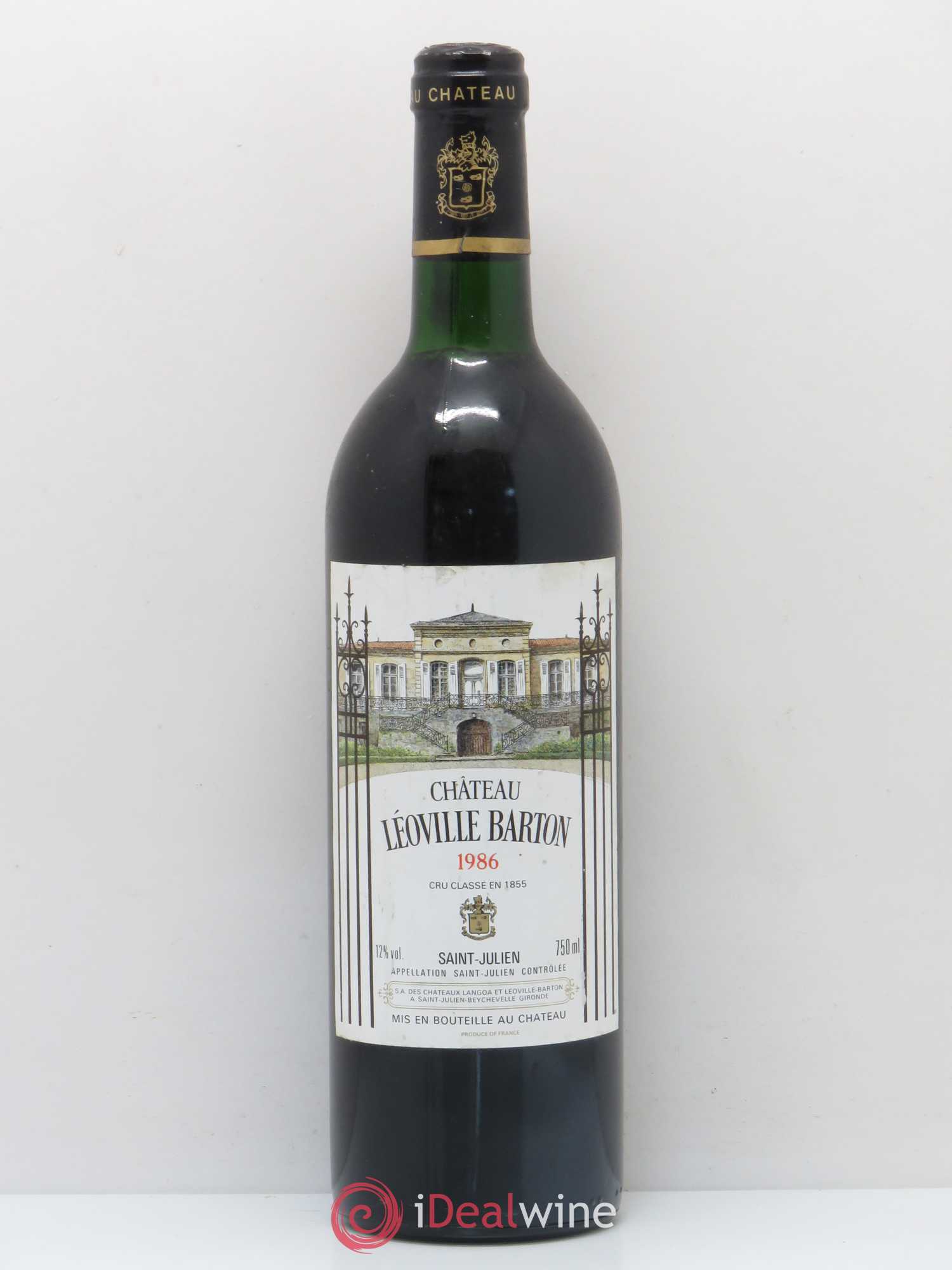 Château Léoville Barton 2ème Grand Cru Classé 1986 - Lot de 1 bouteille - 0