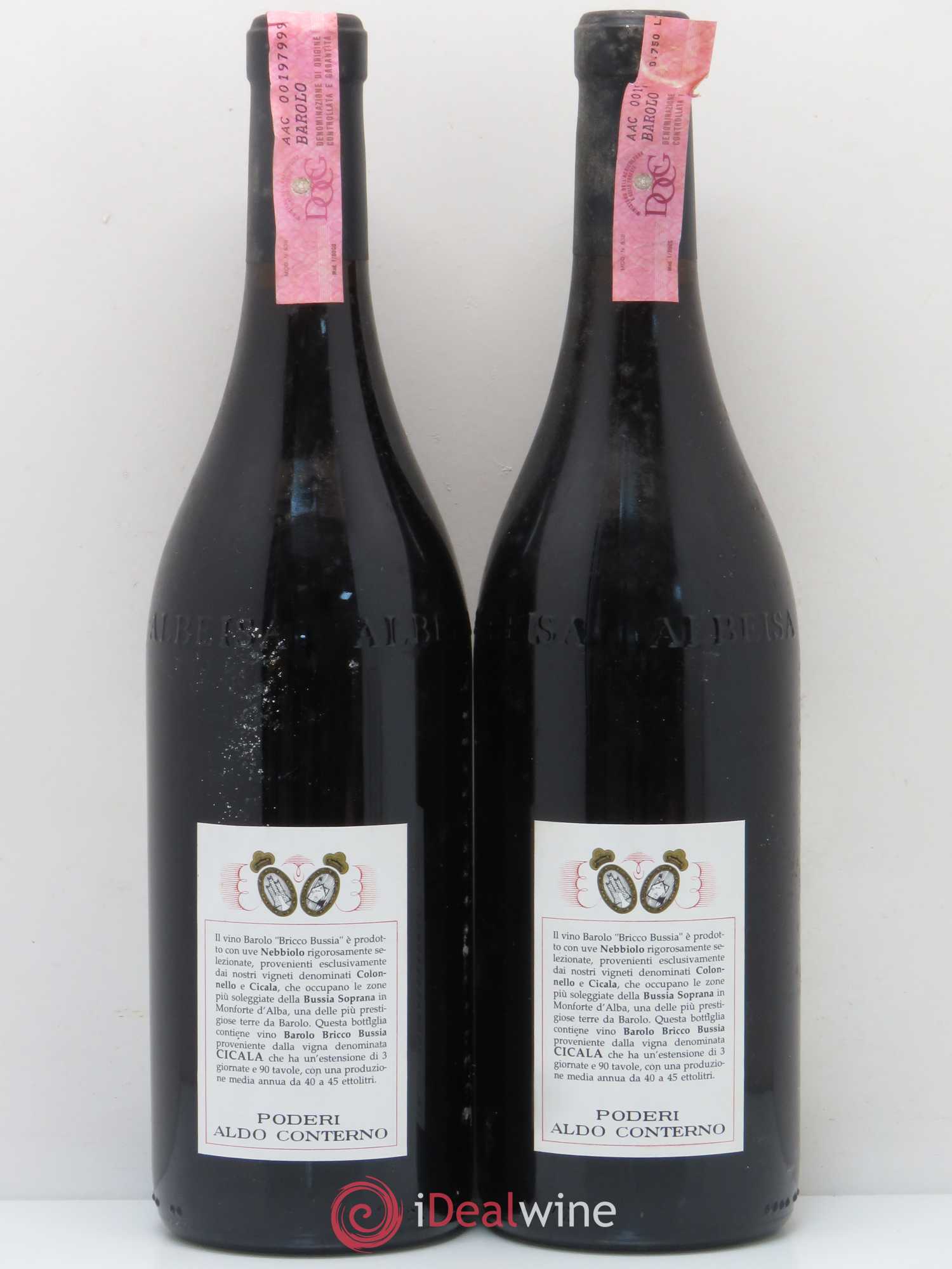 Barolo Vigna Cicala Bricco Bussia Aldo Conterno 1990 - Posten von 2 Flaschen - 1