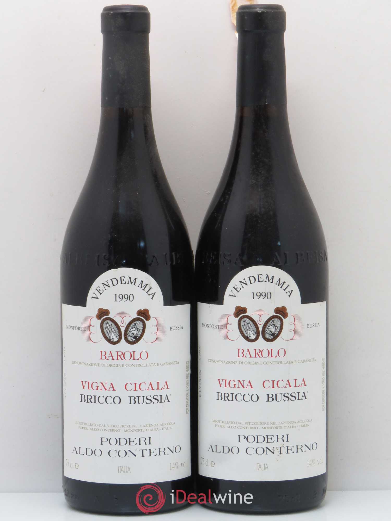 Barolo Vigna Cicala Bricco Bussia Aldo Conterno 1990 - Posten von 2 Flaschen - 0